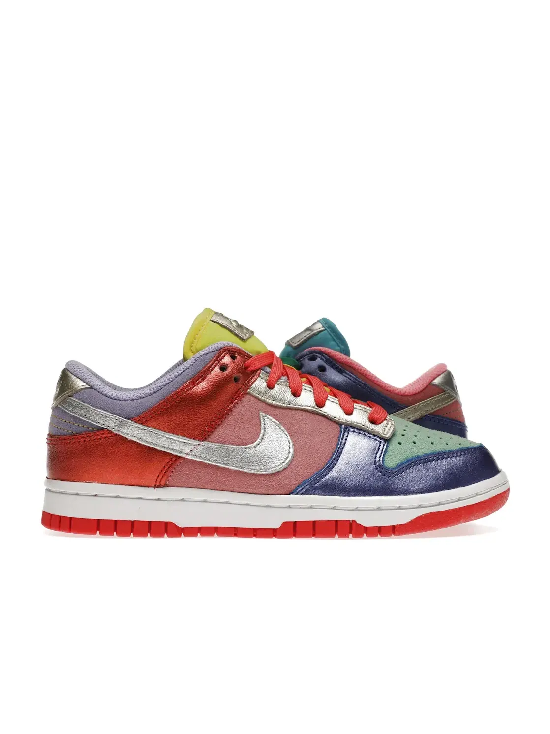 Женские кроссовки с принтом Nike Dunk Low Nike — изображение 1 из 4, серебристый-фиолетовый