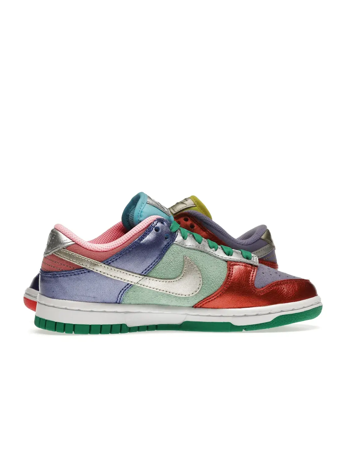 Женские кроссовки с принтом Nike Dunk Low Nike — изображение 3 из 4, серебристый-фиолетовый
