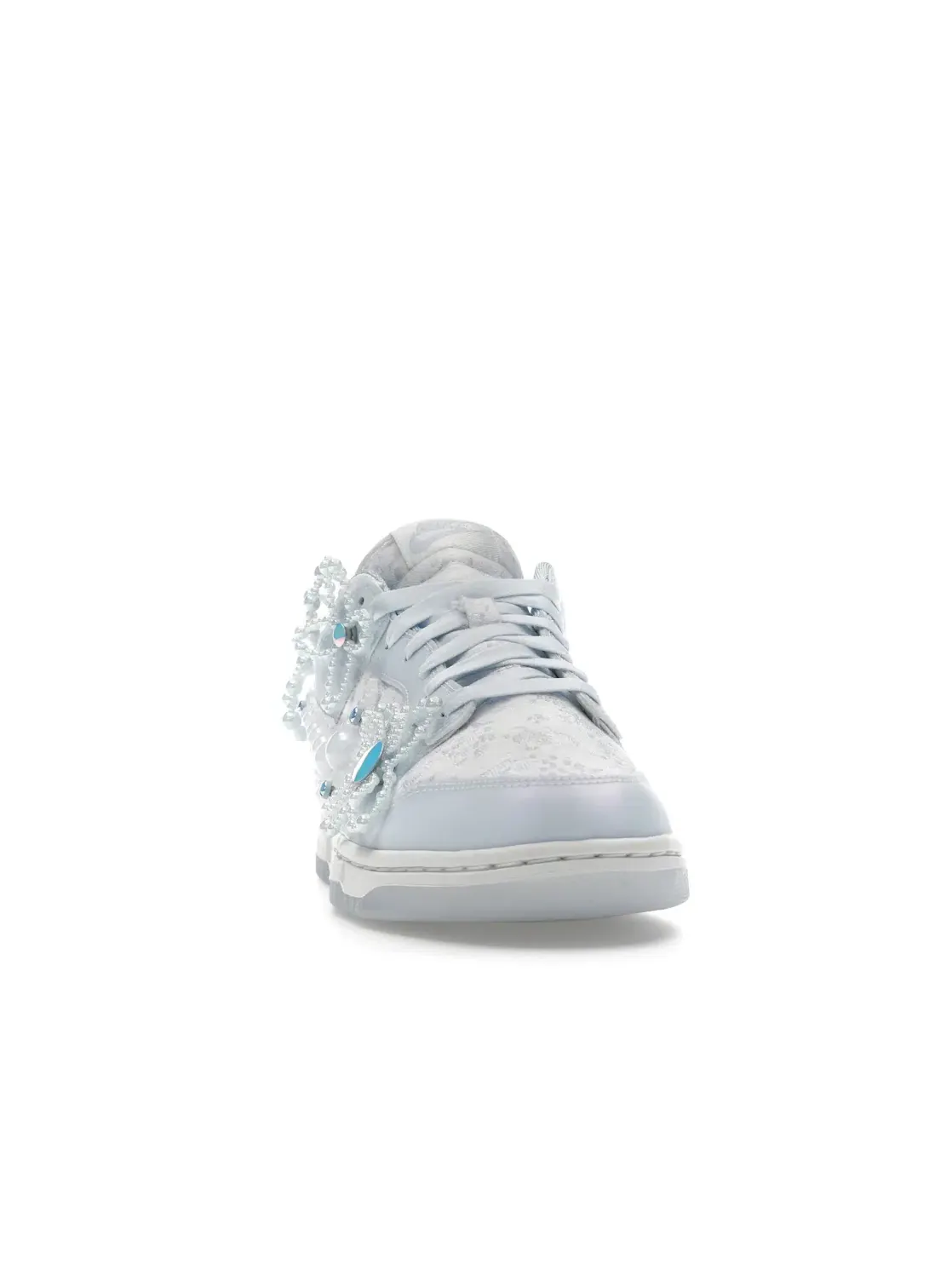 Женские кроссовки с принтом Nike Dunk Low Nike — изображение 2 из 4, белый/серый/синий/синий