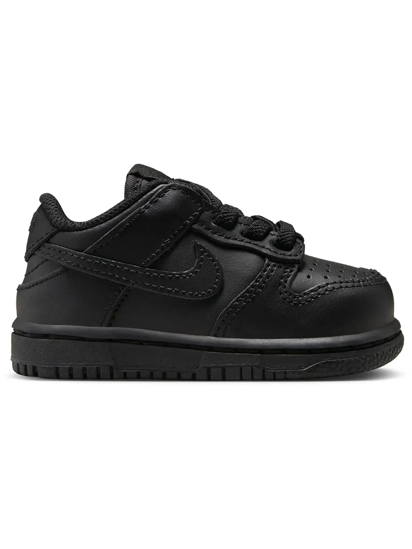 Детские кроссовки без шнурков Nike Dunk Low Nike — изображение 1 из 1, черный/черный/черный