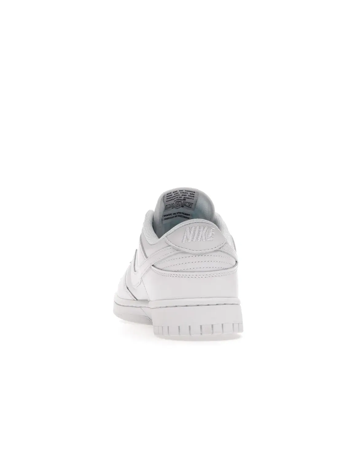 Женские кроссовки кожаные Nike Dunk Low White/White-White — изображение 4 из 4