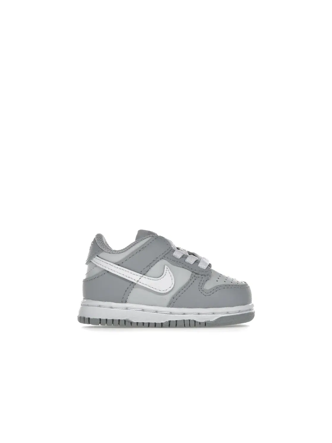 Детские кроссовки с двухцветным дизайном Nike Dunk Low — изображение 1 из 4, платиновый/белый-серый