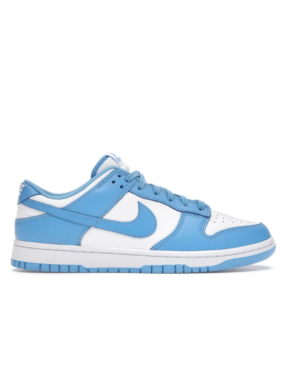 Мужские кроссовки с кожаным верхом Nike Dunk Low UNC Nike — изображение 1 из 4, белый/синий-белый