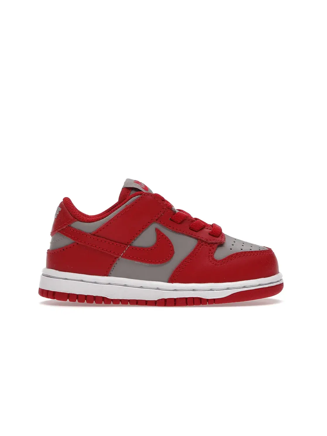 Детские кроссовки с кроссовками Nike Dunk Low Nike — изображение 1 из 4, серый красный-белый