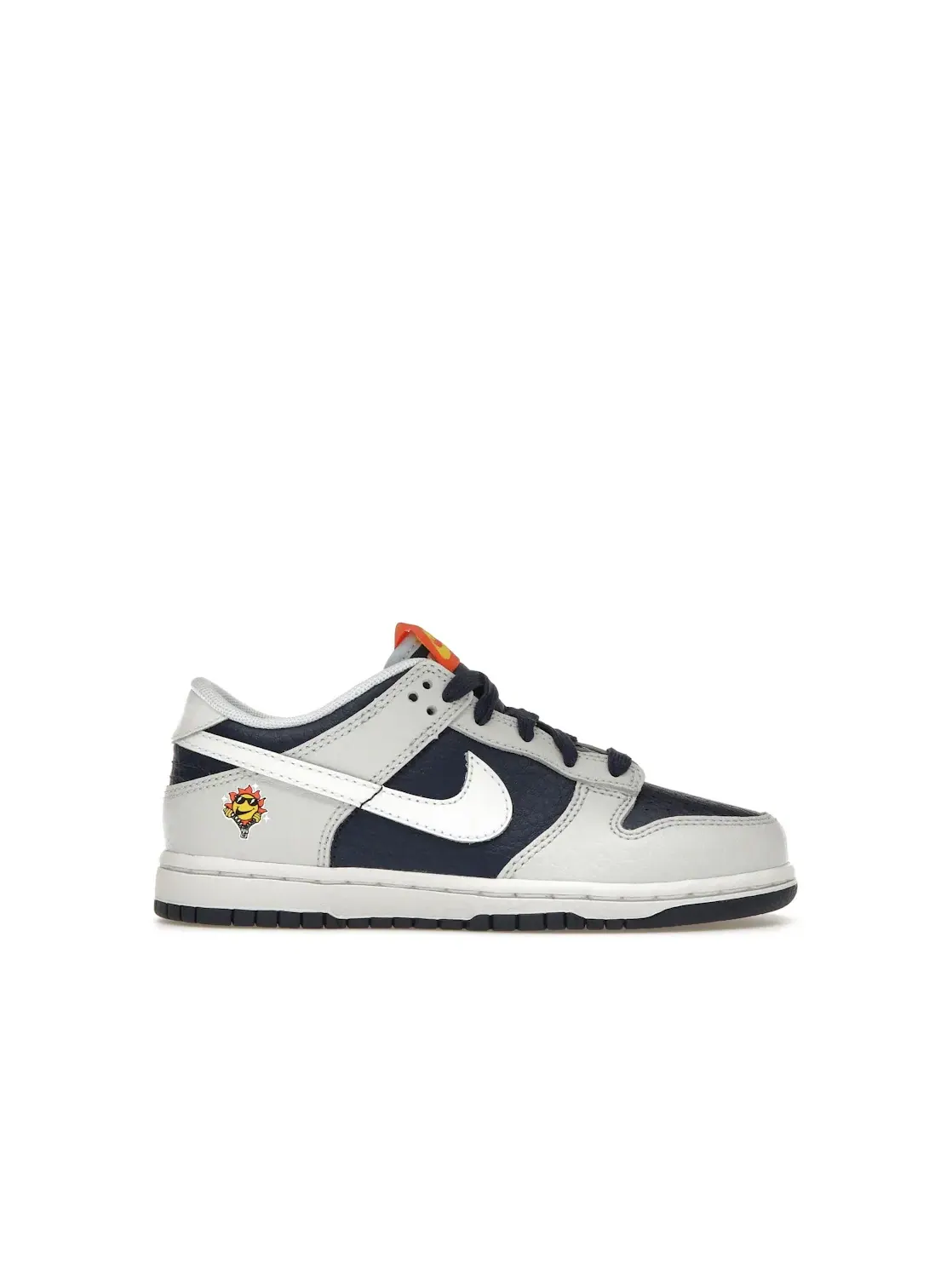 Детские кроссовки без шнурков Nike Dunk Low Nike — изображение 1 из 4, темно-синий/синий/белый