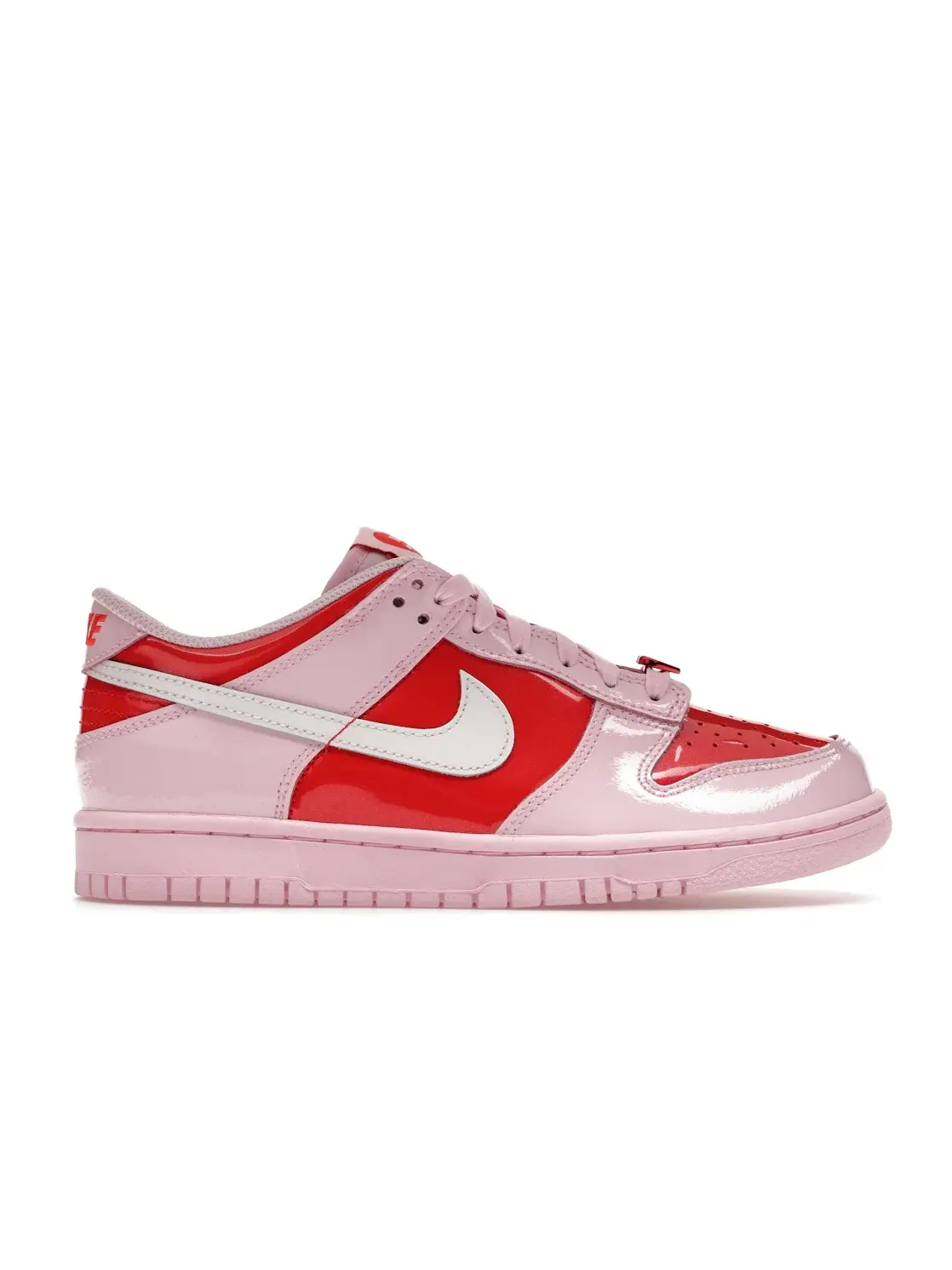 Детские кроссовки для девочек с принтом Nike Dunk Low Nike — изображение 1 из 4, розовый/светлый/белый