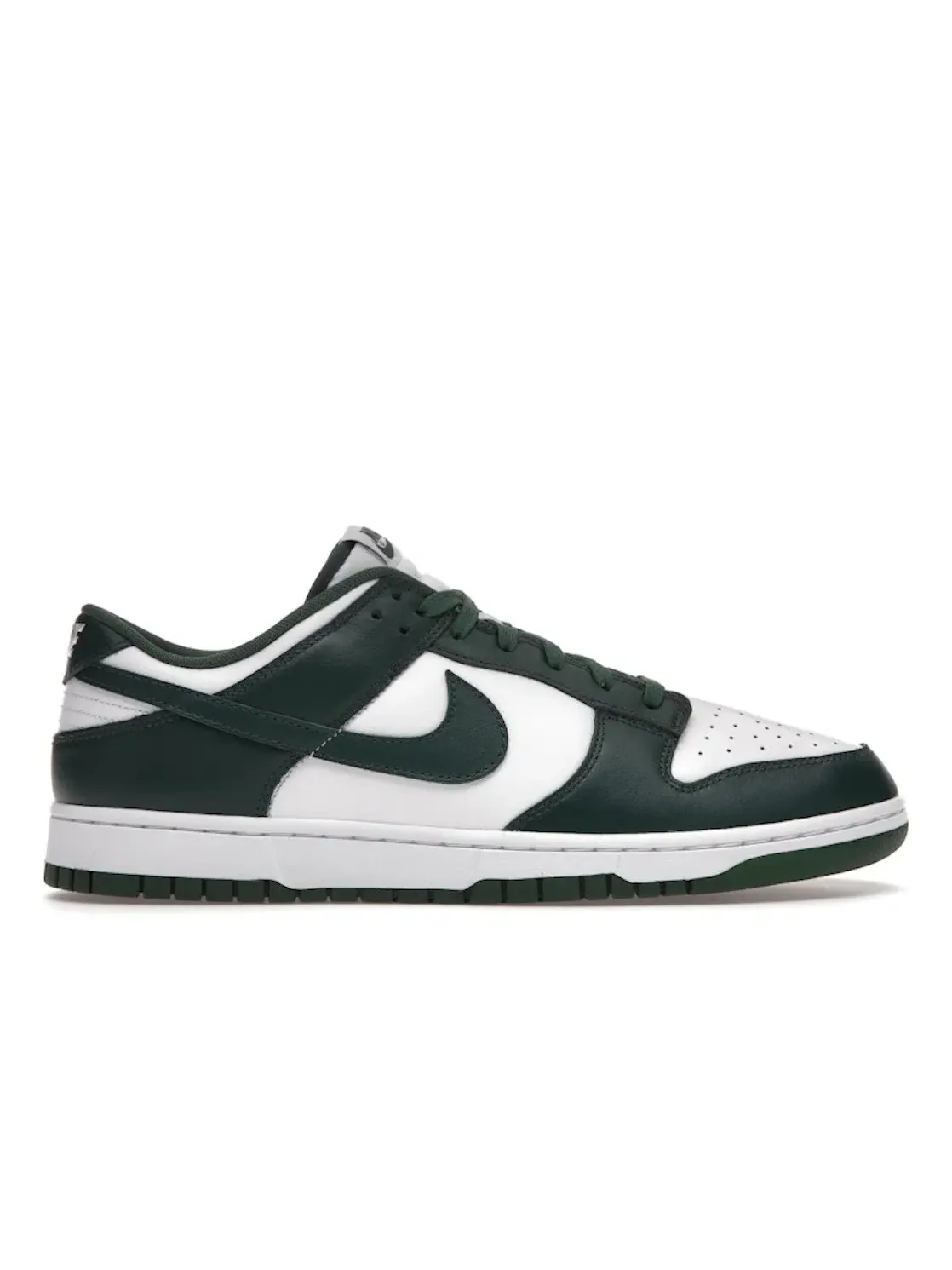 Мужские кроссовки с классическим дизайном Nike Dunk Low Michigan State Nike — изображение 1 из 4, белый/зеленый/белый