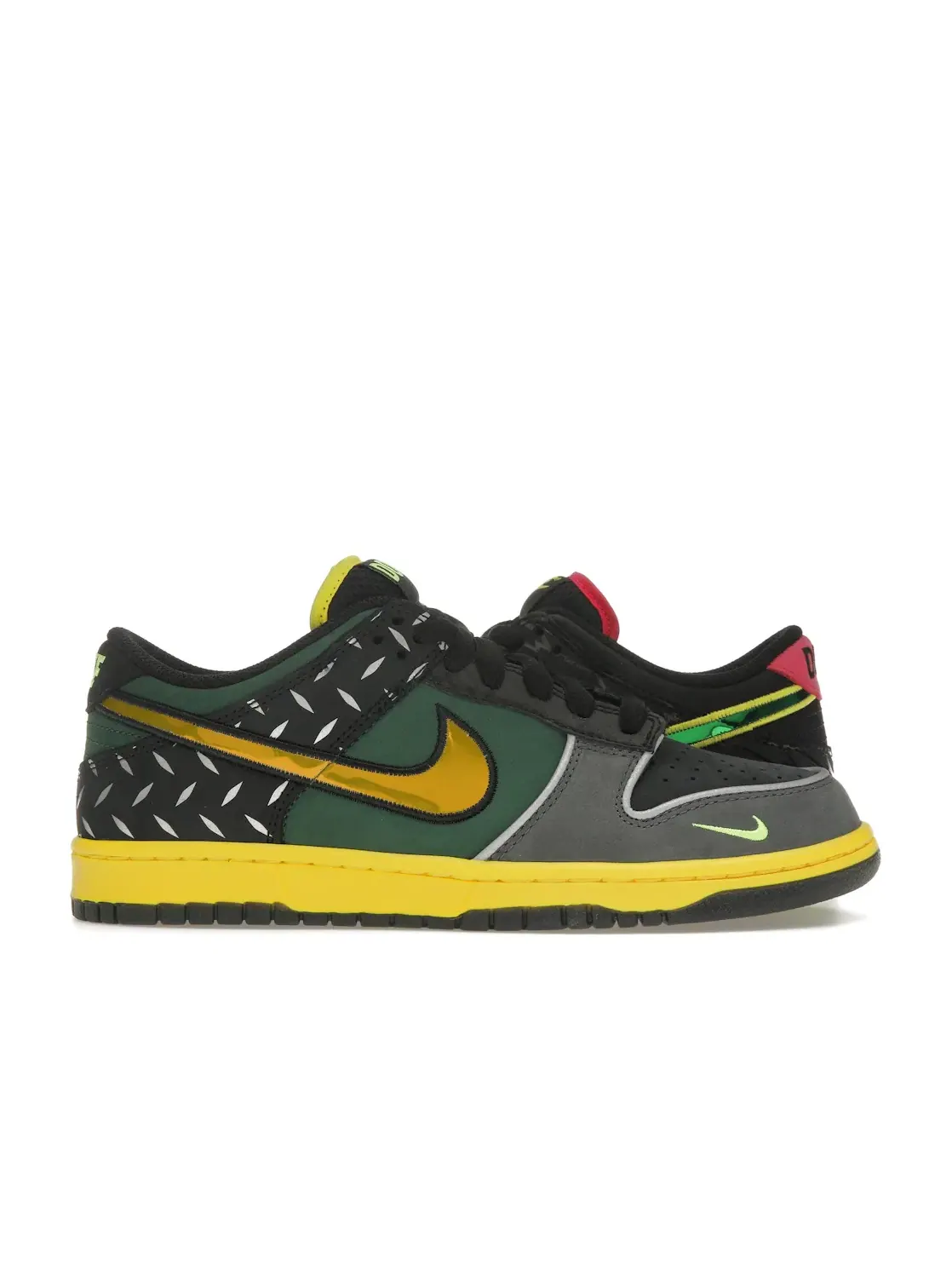 Мужские кроссовки Nike Dunk Low Nike — изображение 1 из 4, черный/зеленый/розовый