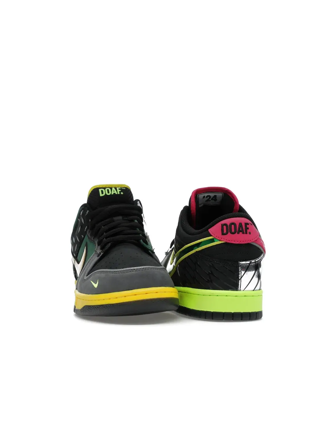 Мужские кроссовки Nike Dunk Low Nike — изображение 2 из 4, черный/зеленый/розовый