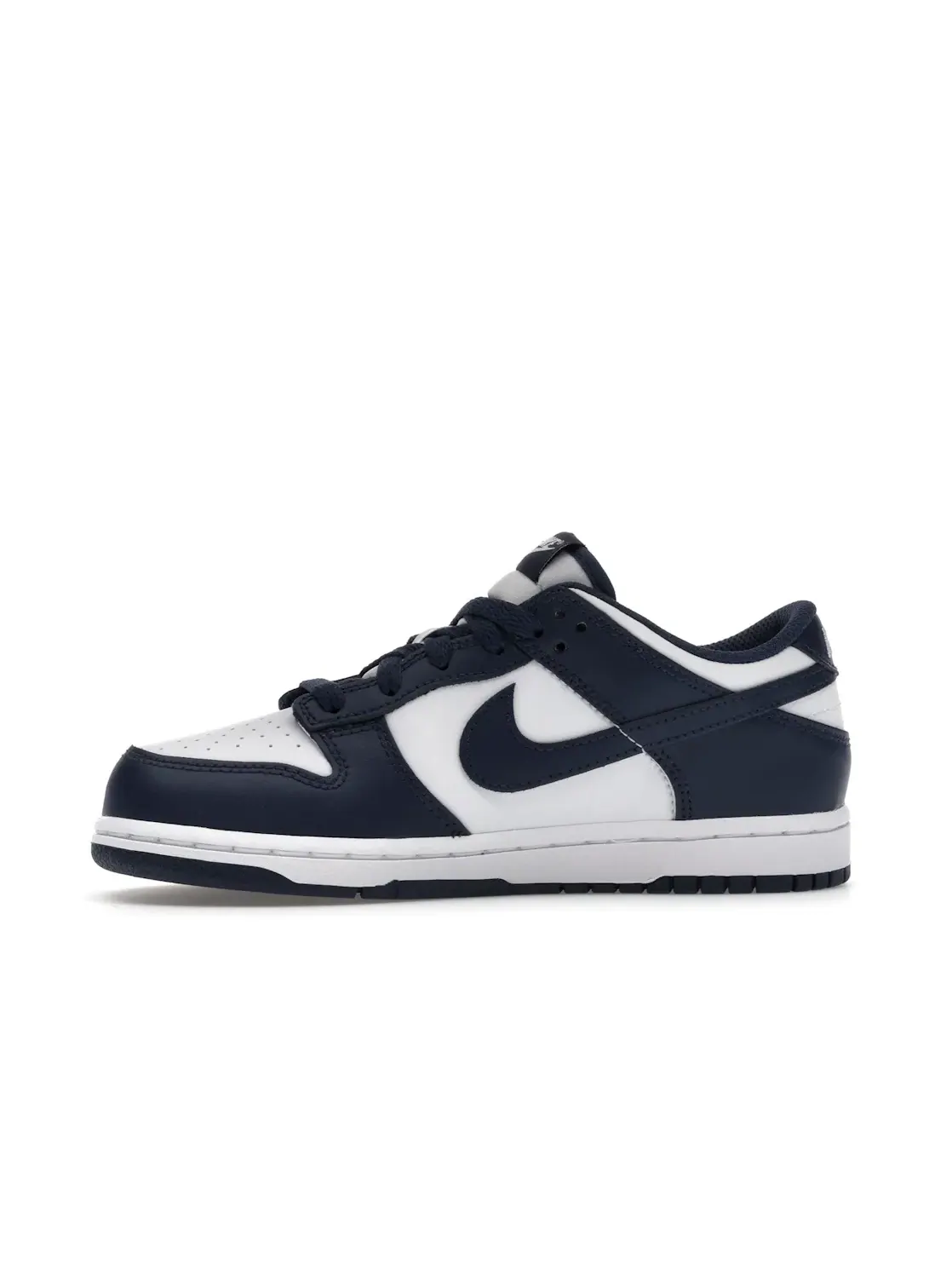 Детские кроссовки для мальчиков и девочек Nike Dunk Low — изображение 3 из 4, белый/темно-синий
