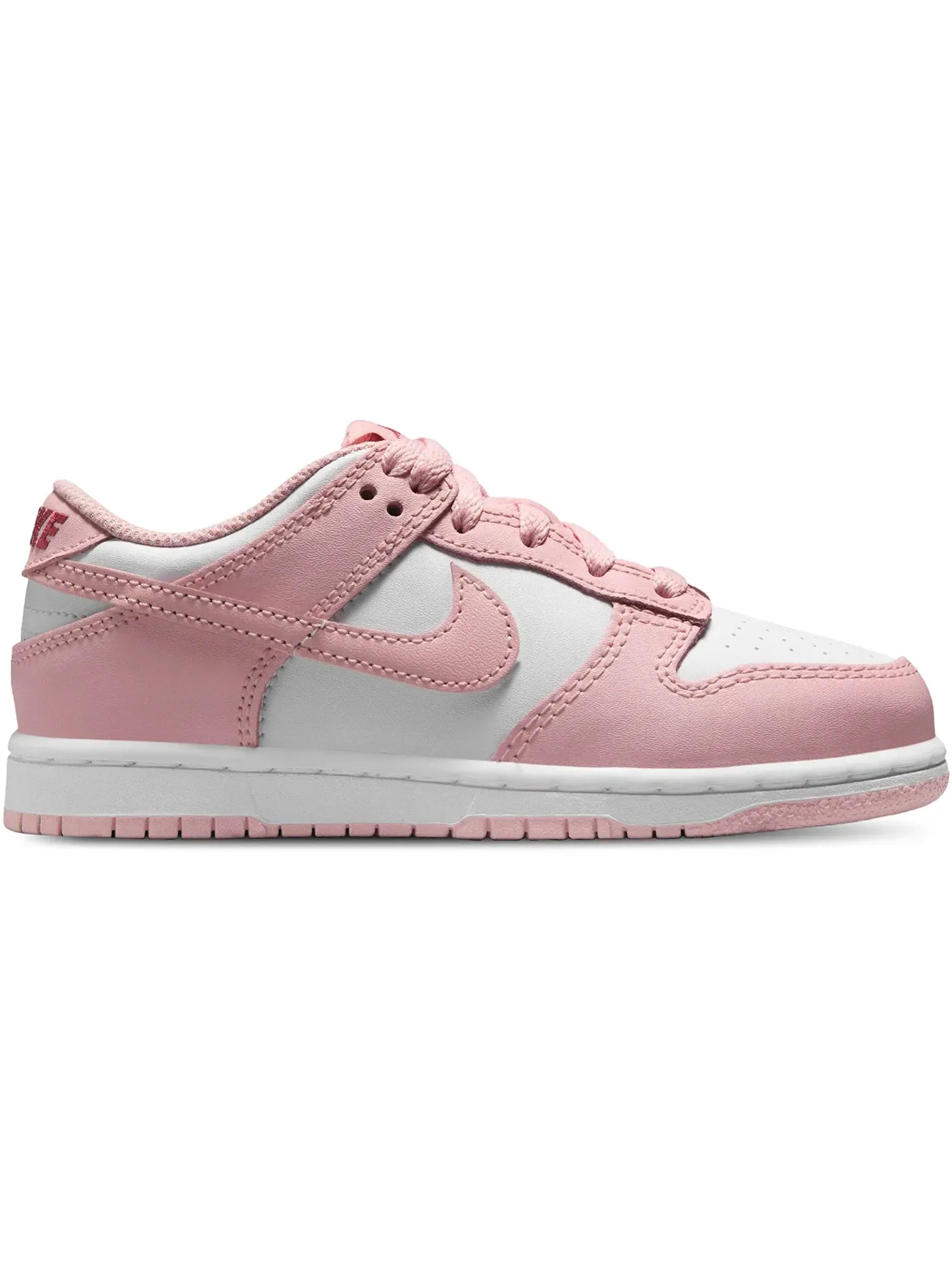 Детские кроссовки с контрастными вставками Nike Dunk Low — изображение 1 из 1, белый//розовый
