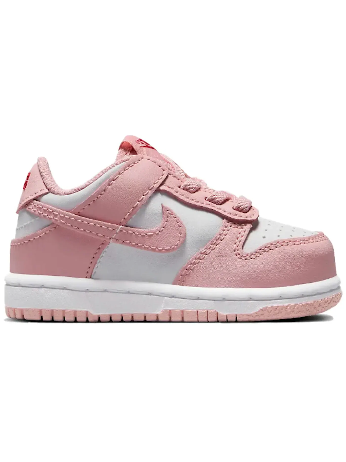Детские кроссовки для мальчиков с принтом Nike Dunk Low Nike — изображение 1 из 1, белый розовый