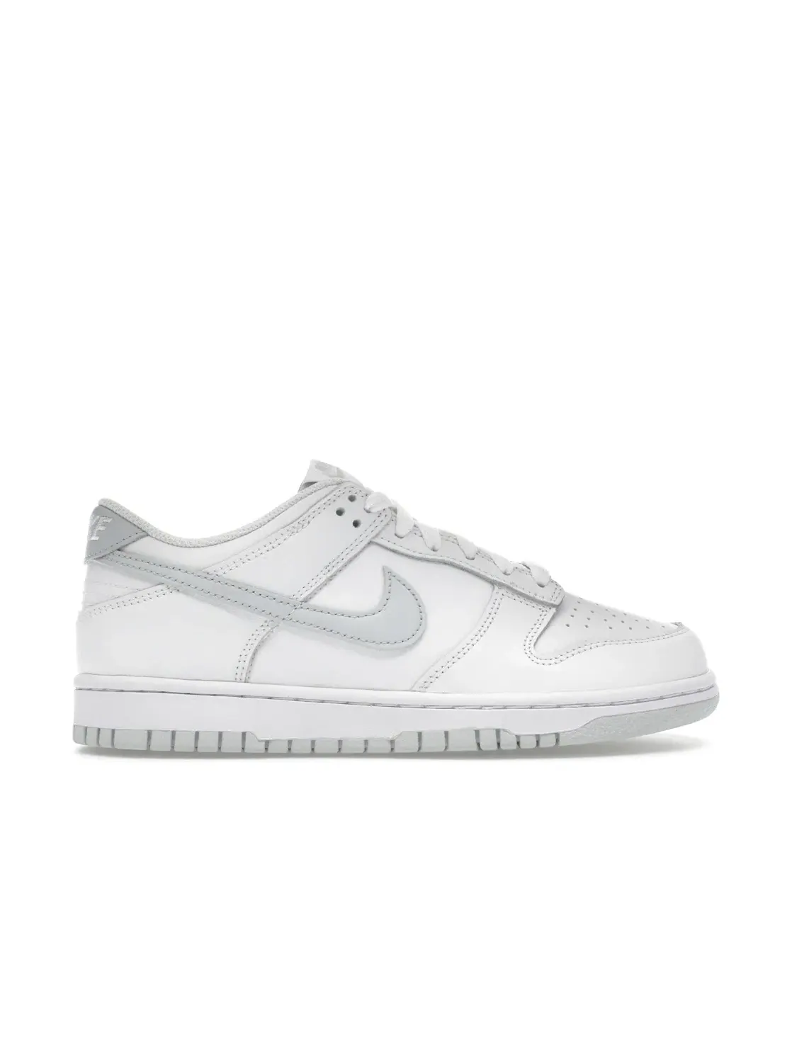 Детские кроссовки с перфорированным носком Nike Dunk Low Nike — изображение 1 из 4, белый белый платиновый