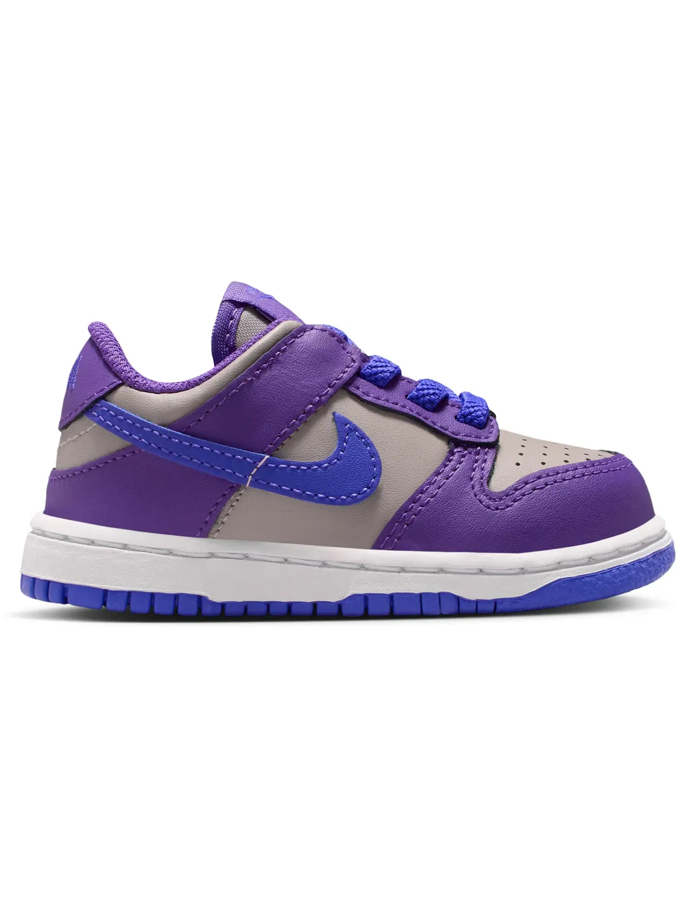 Детские кроссовки Lifestyle Nike Dunk Low — изображение 1 из 1, серый//белый/фиолетовый