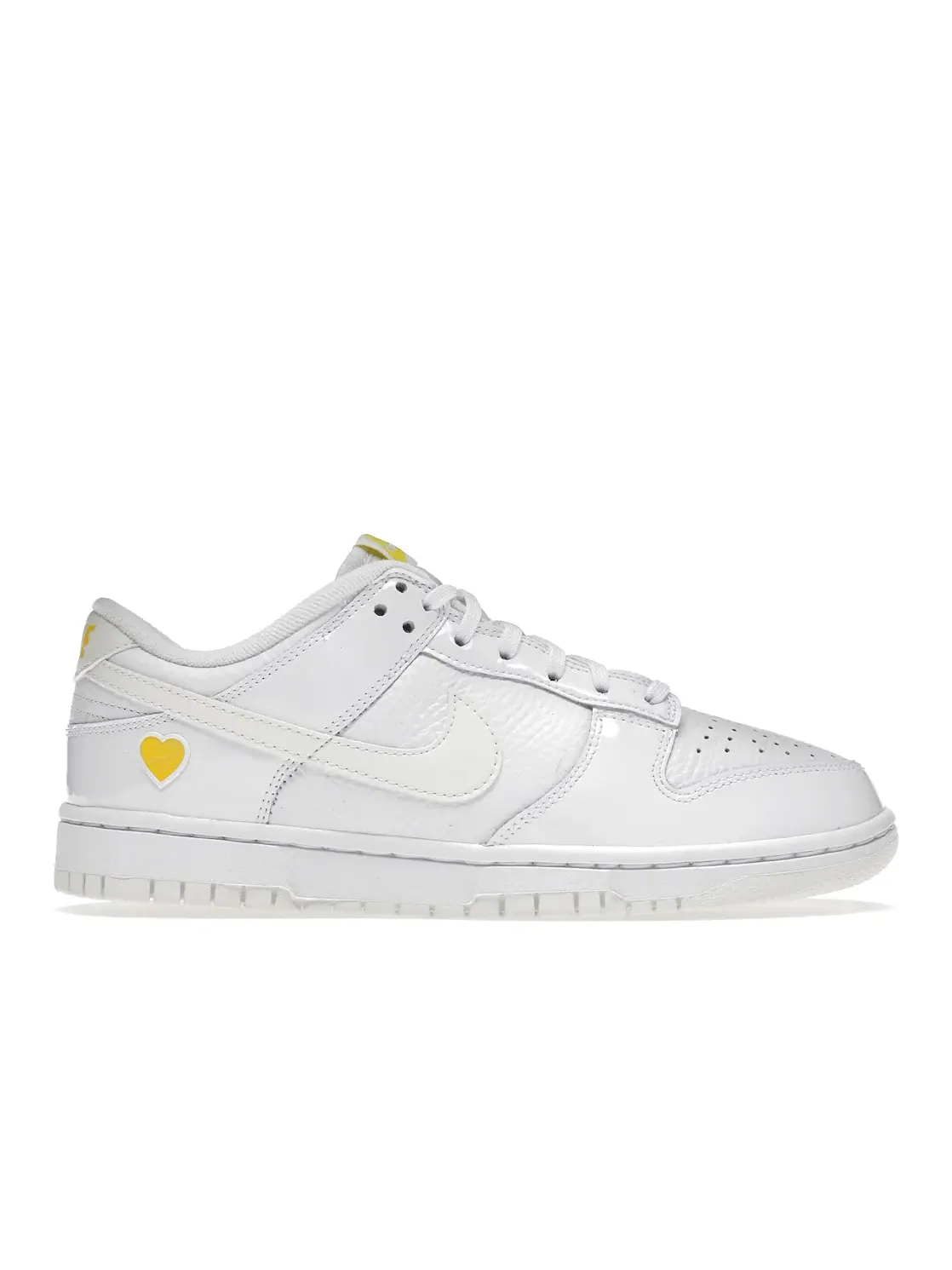 Женские кроссовки с принтом Nike Dunk Low Valentine's Day Yellow Heart Nike — изображение 1 из 4, белый//желтый
