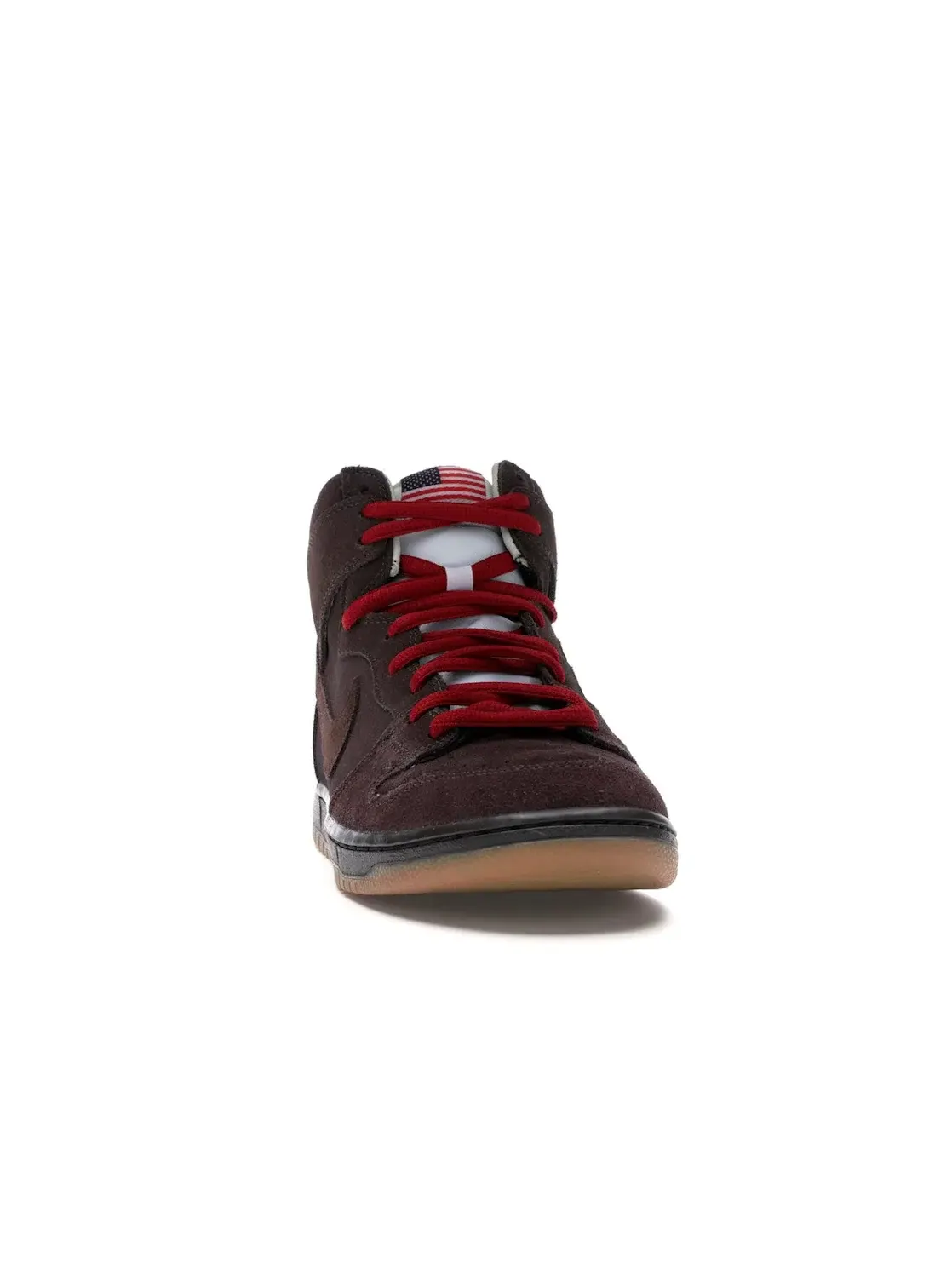 Мужские кроссовки высокие Nike SB Dunk High — изображение 2 из 4, темный-белый-красный