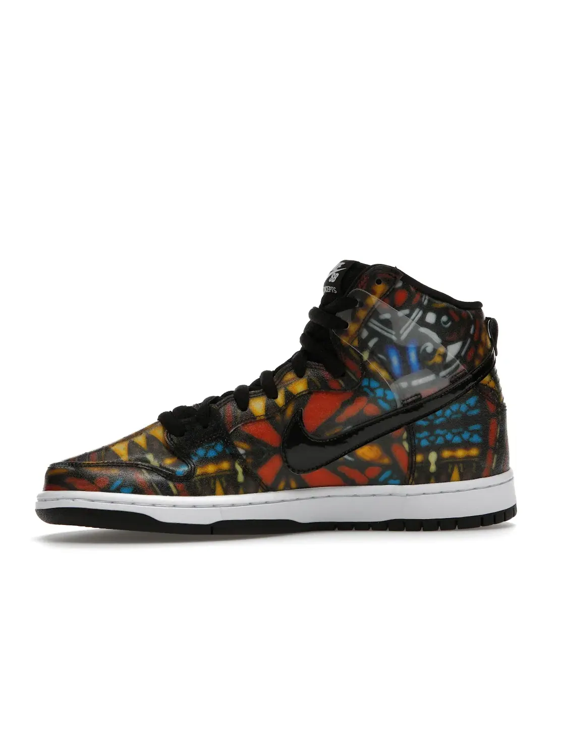 Мужские кроссовки высокие с принтом Nike SB Dunk High Concepts Stained Glass Nike — изображение 3 из 4, красный/черный-белый