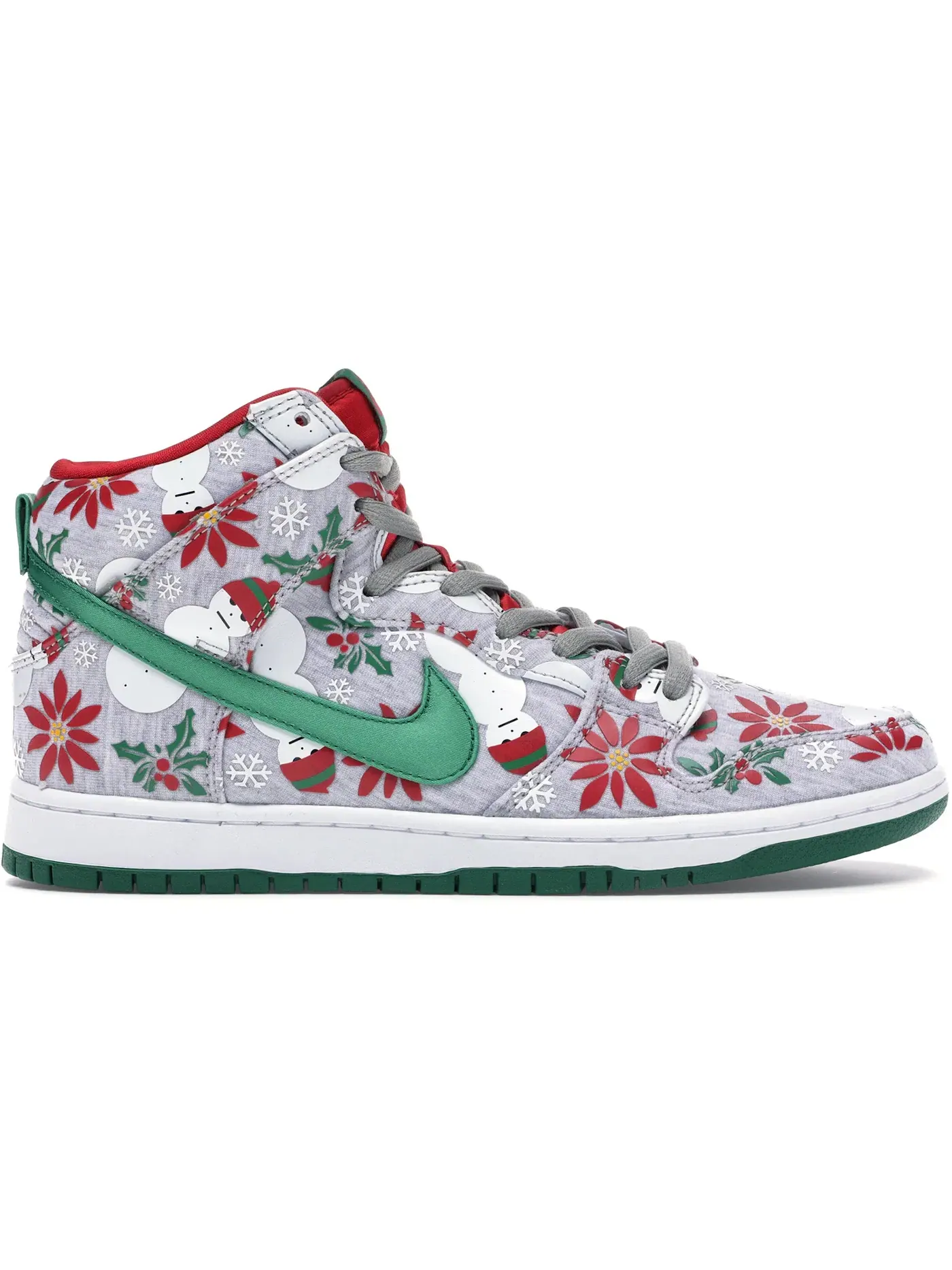 Мужские кроссовки высокие с принтом Nike SB Dunk High Nike — изображение 1 из 2, серый/зеленый-красный