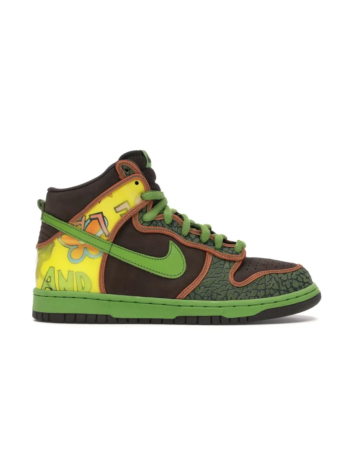 Мужские кроссовки высокий Nike SB Dunk High De La Soul — изображение 1 из 4, коричневый зеленый