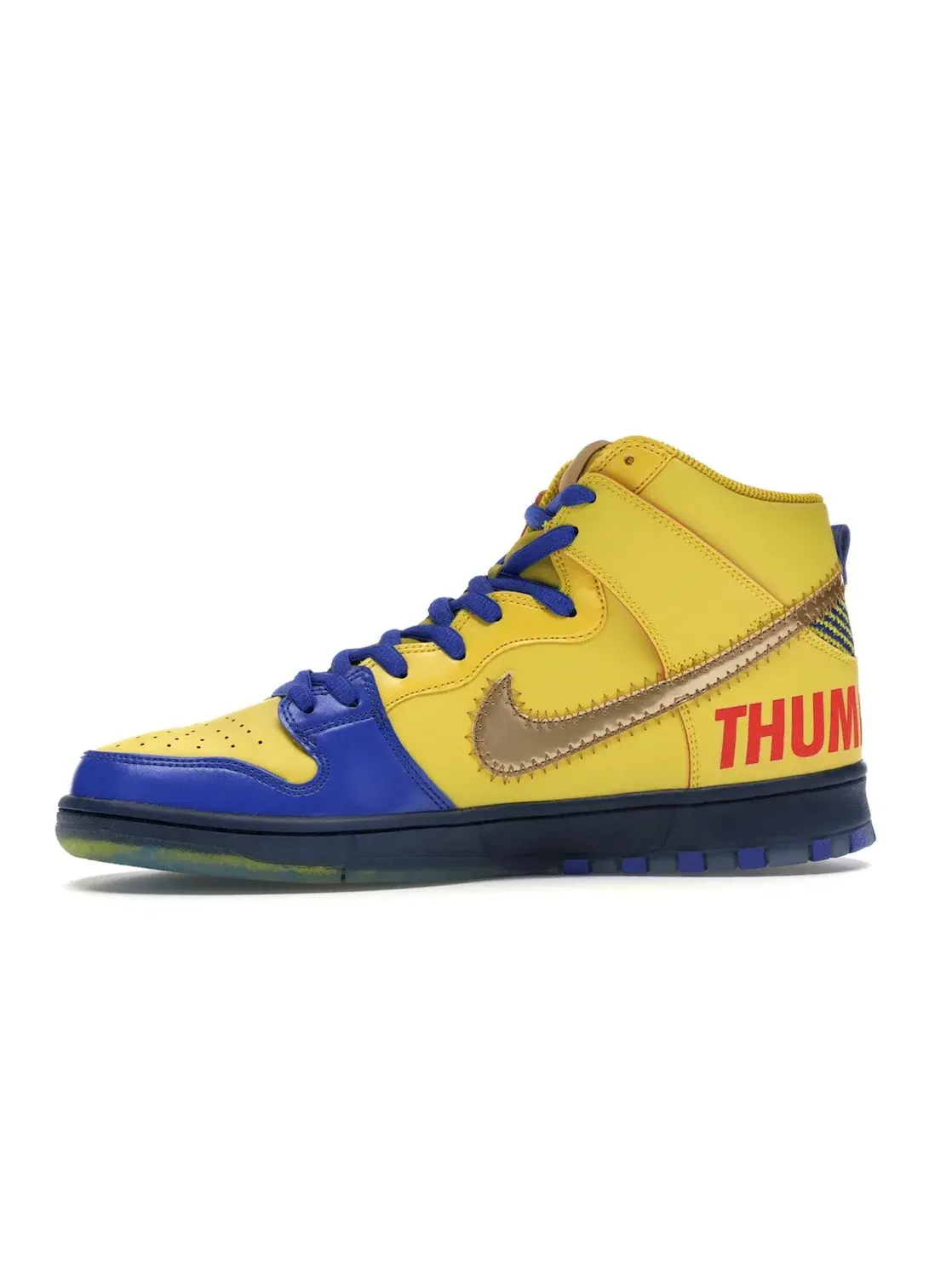 Мужские кроссовки высокие Nike SB Dunk High Doernbecher Nike, Vivid Sulfur / Game Royal — изображение 3 из 4