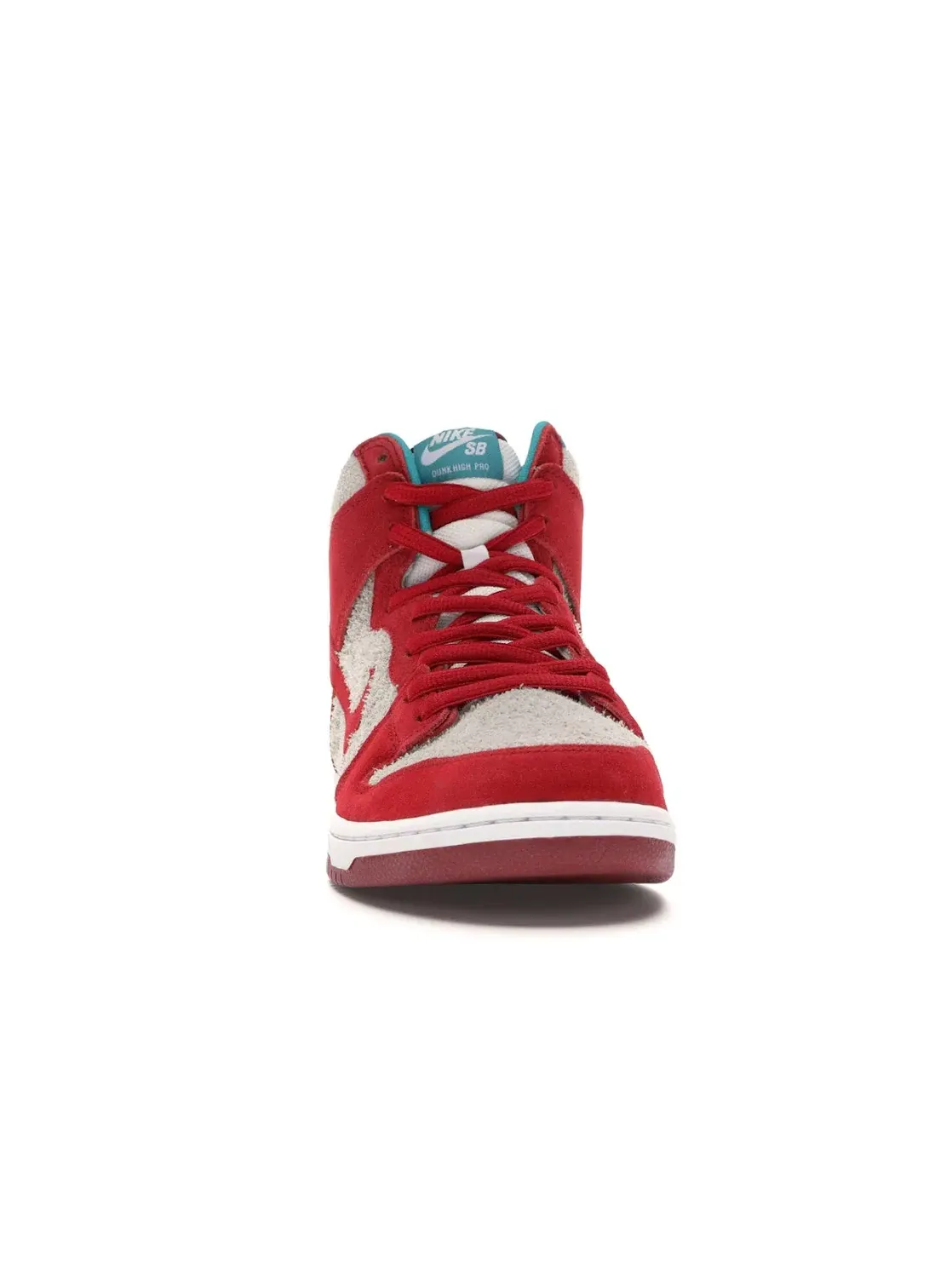 Мужские кроссовки высокие с принтом Nike SB Dunk High Nike — изображение 2 из 4, красный красный белый