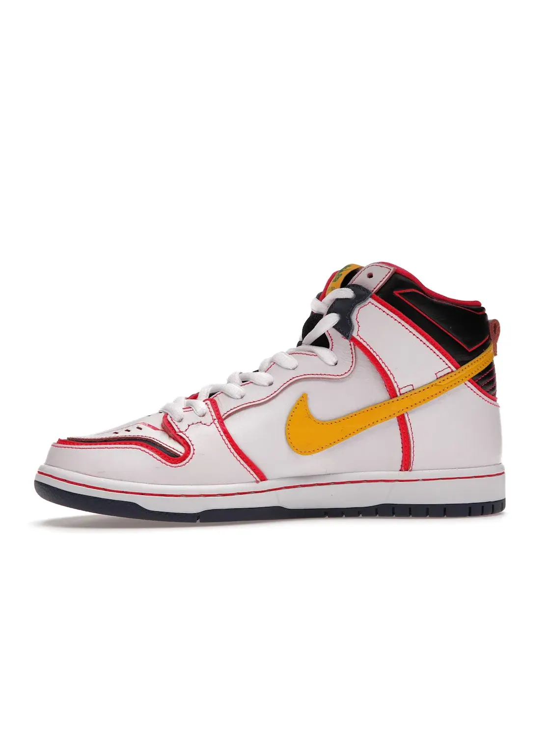 Мужские кроссовки коллаборации с принтом Gundam Nike SB Dunk High RX-0 Unicorn Gundam Nike — изображение 3 из 4, белый