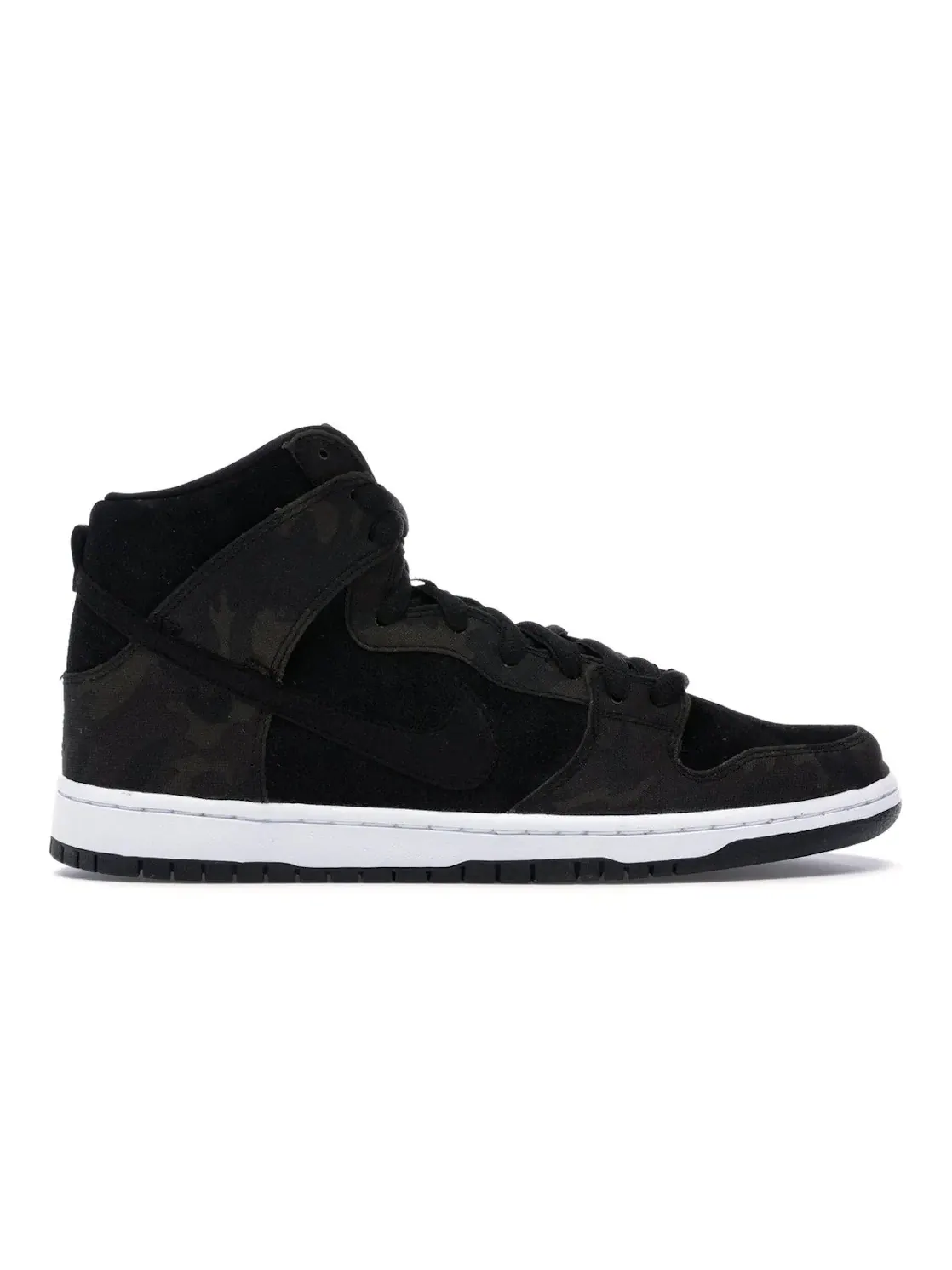 Мужские кроссовки высокие с камуфляжным принтом Nike SB Dunk High — изображение 1 из 4, черный