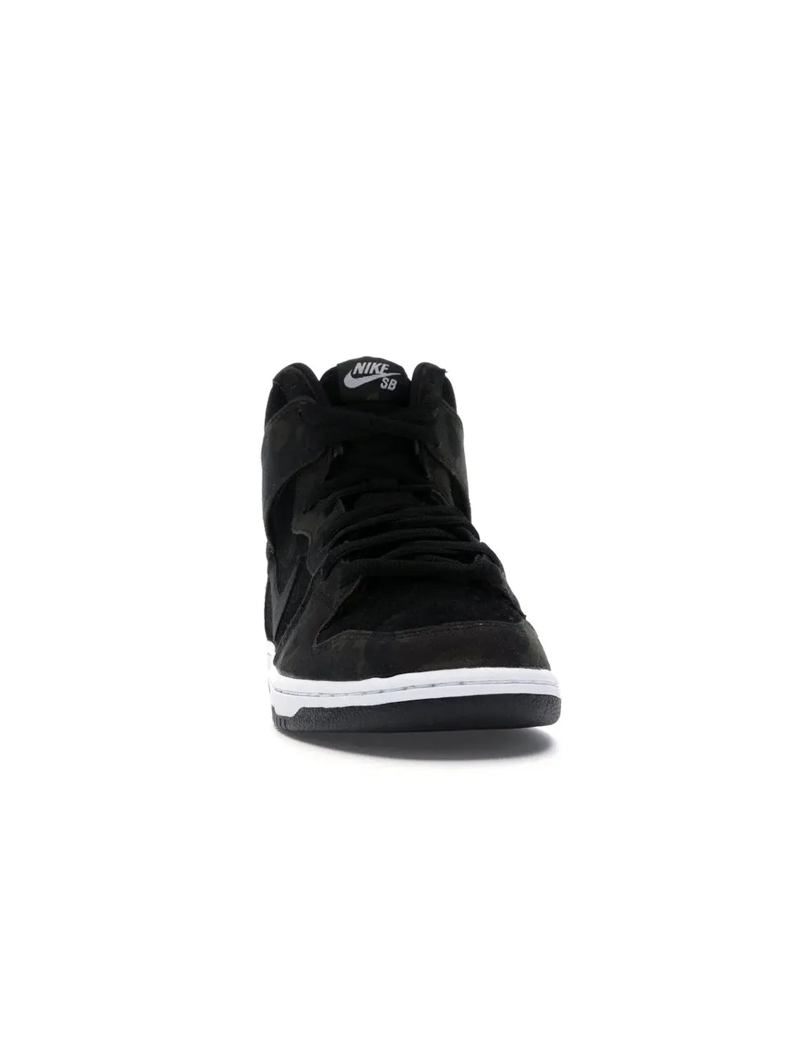 Мужские кроссовки высокие с камуфляжным принтом Nike SB Dunk High — изображение 2 из 4, черный