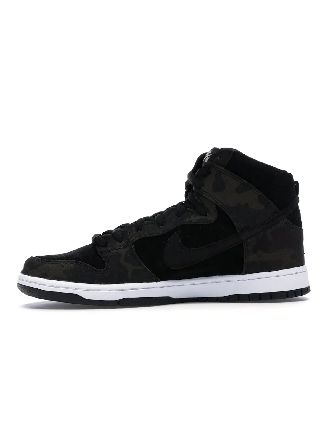 Мужские кроссовки высокие с камуфляжным принтом Nike SB Dunk High — изображение 3 из 4, черный