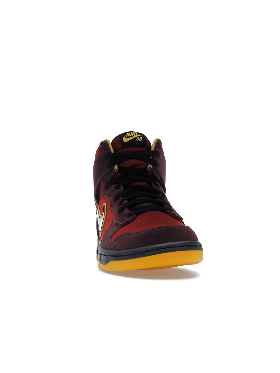 Мужские кроссовки высокие Nike SB Dunk High — изображение 2 из 4, красный/черный-желтый