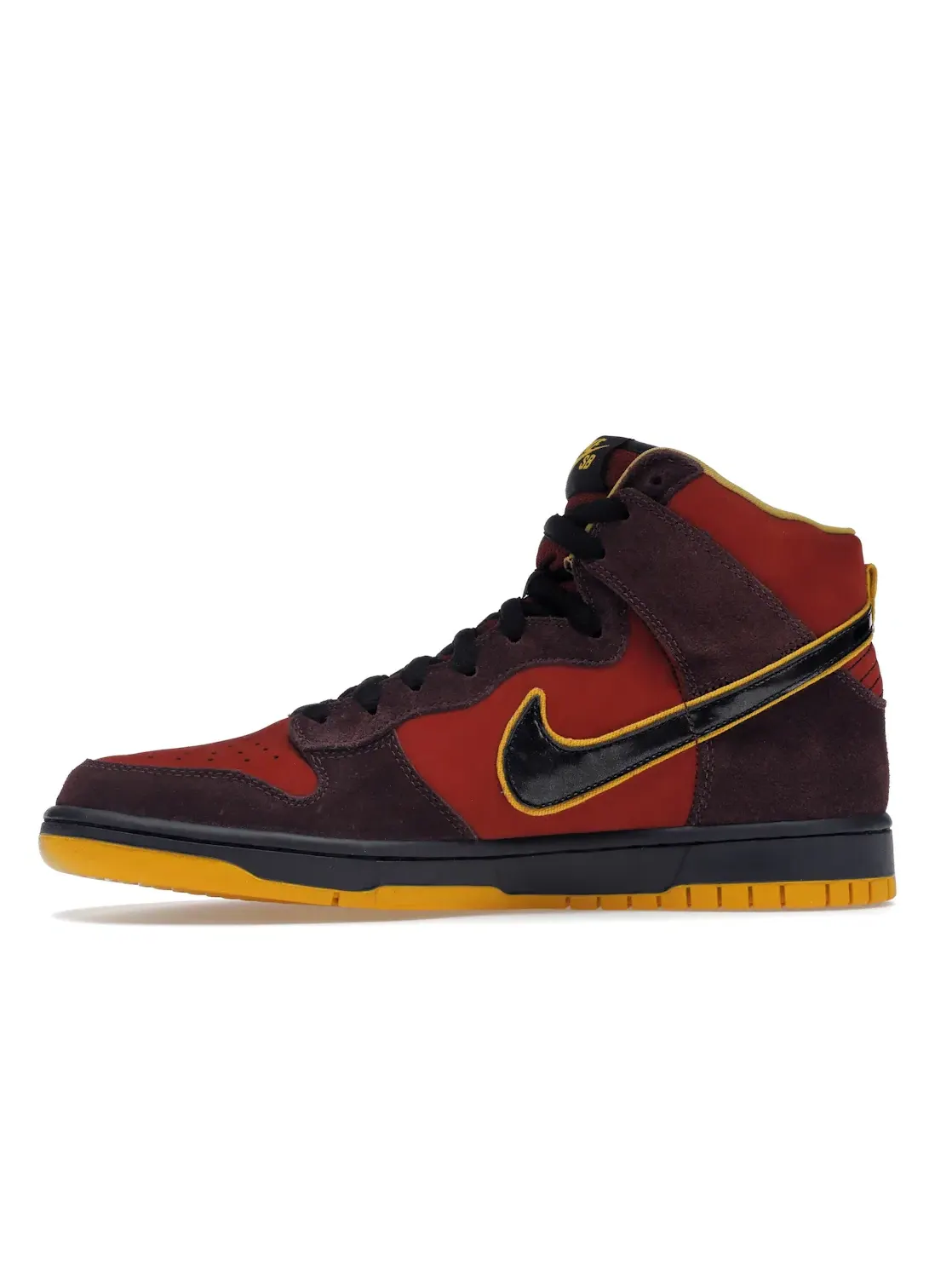 Мужские кроссовки высокие Nike SB Dunk High — изображение 3 из 4, красный/черный-желтый