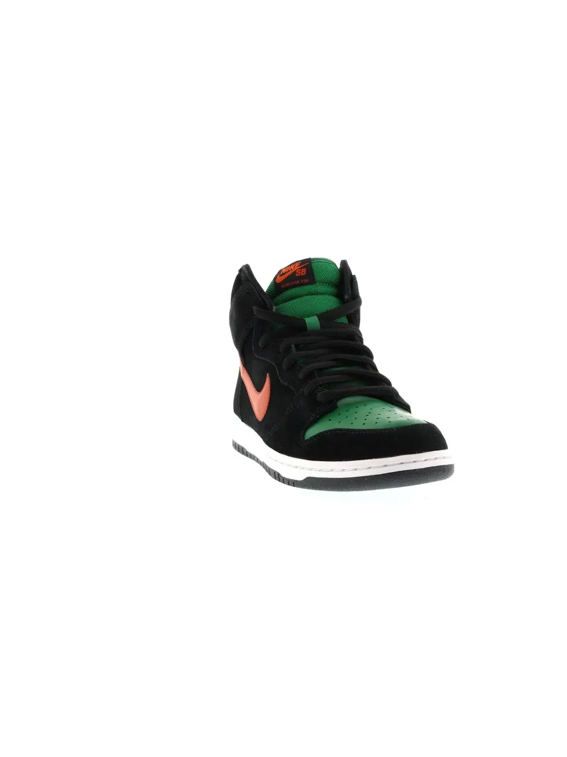 Мужские кроссовки высокие Nike SB Dunk High — изображение 2 из 4, черный/оранжевый-зеленый