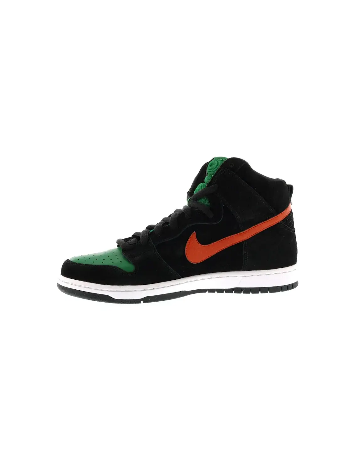 Мужские кроссовки высокие Nike SB Dunk High — изображение 3 из 4, черный/оранжевый-зеленый