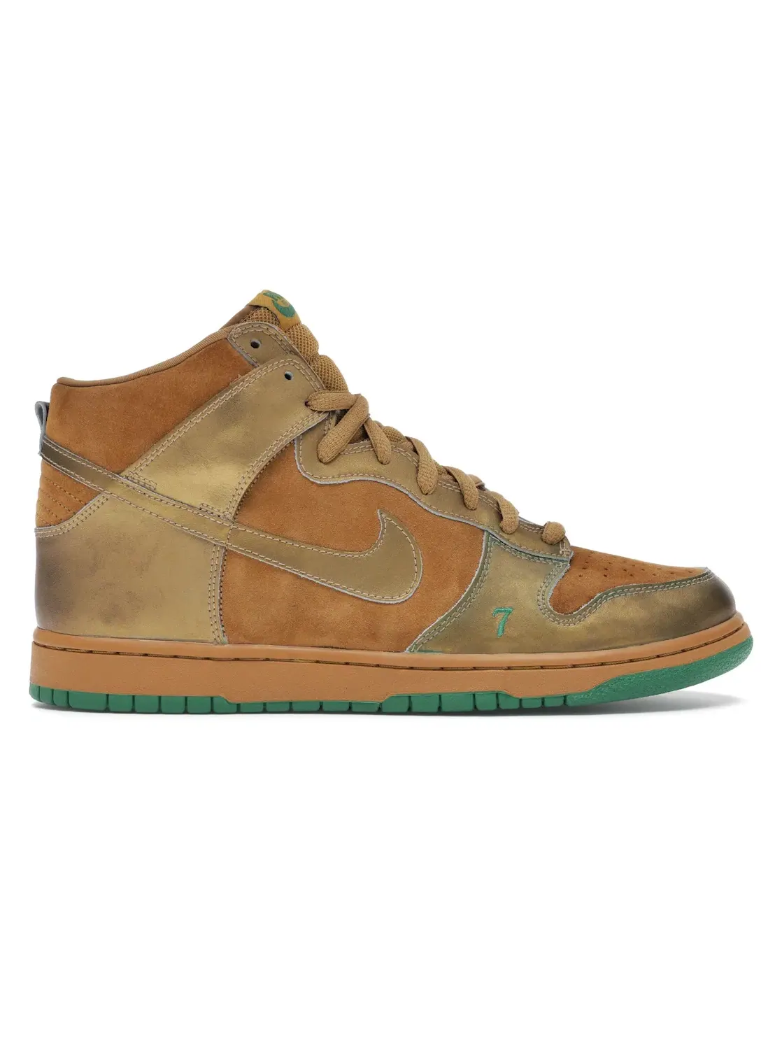Мужские кроссовки с высоким верхом Nike SB Dunk High Lucky 7 Nike — изображение 1 из 4, металлик золотистый