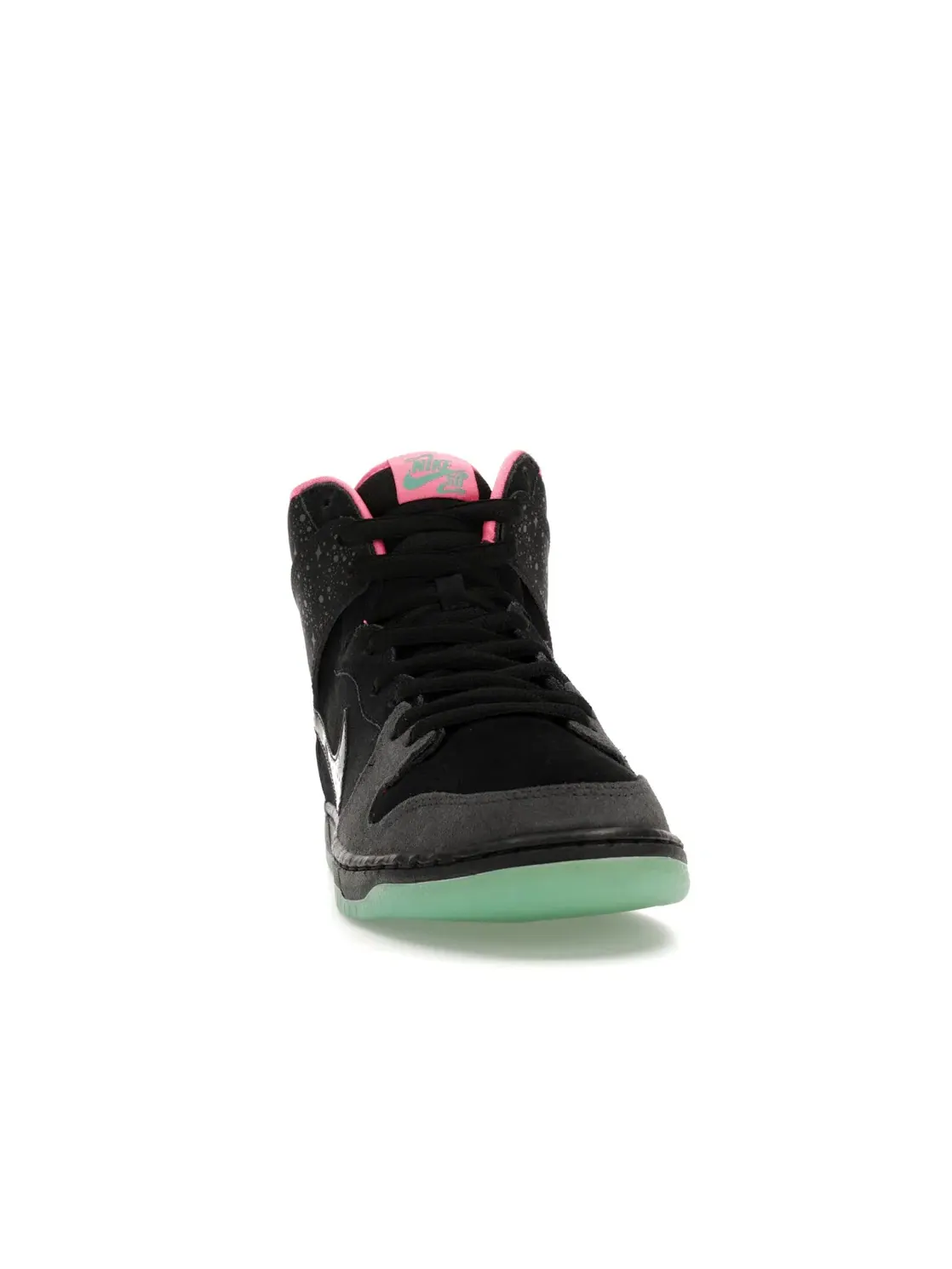 Мужские кроссовки для скейтбординга с принтом Nike SB Dunk High Northern Lights Nike — изображение 2 из 4, черный-розовый