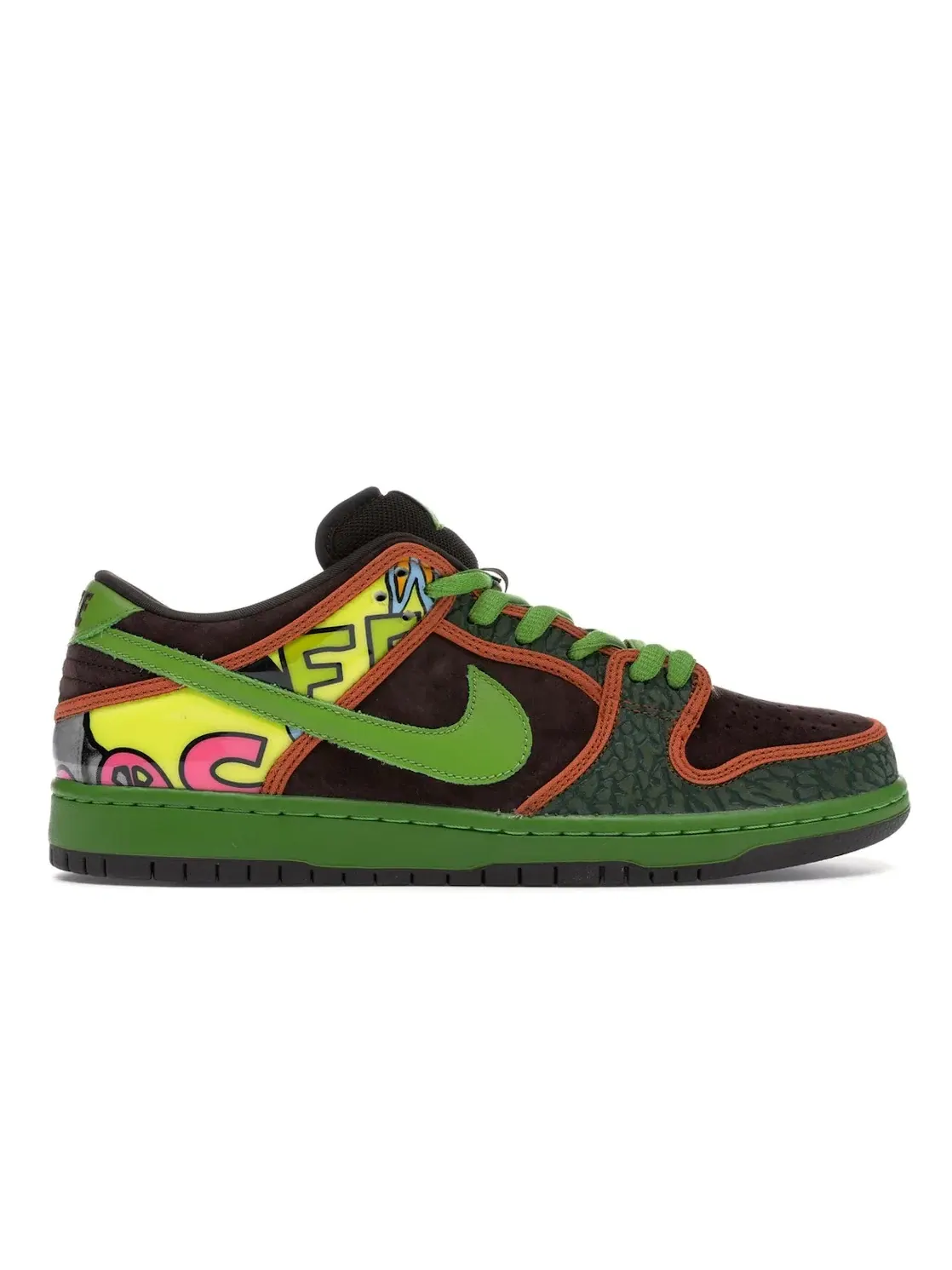 Мужские кроссовки с принтом Nike SB Dunk Low De La Soul (2015) Nike — изображение 1 из 4, коричневый-зеленый