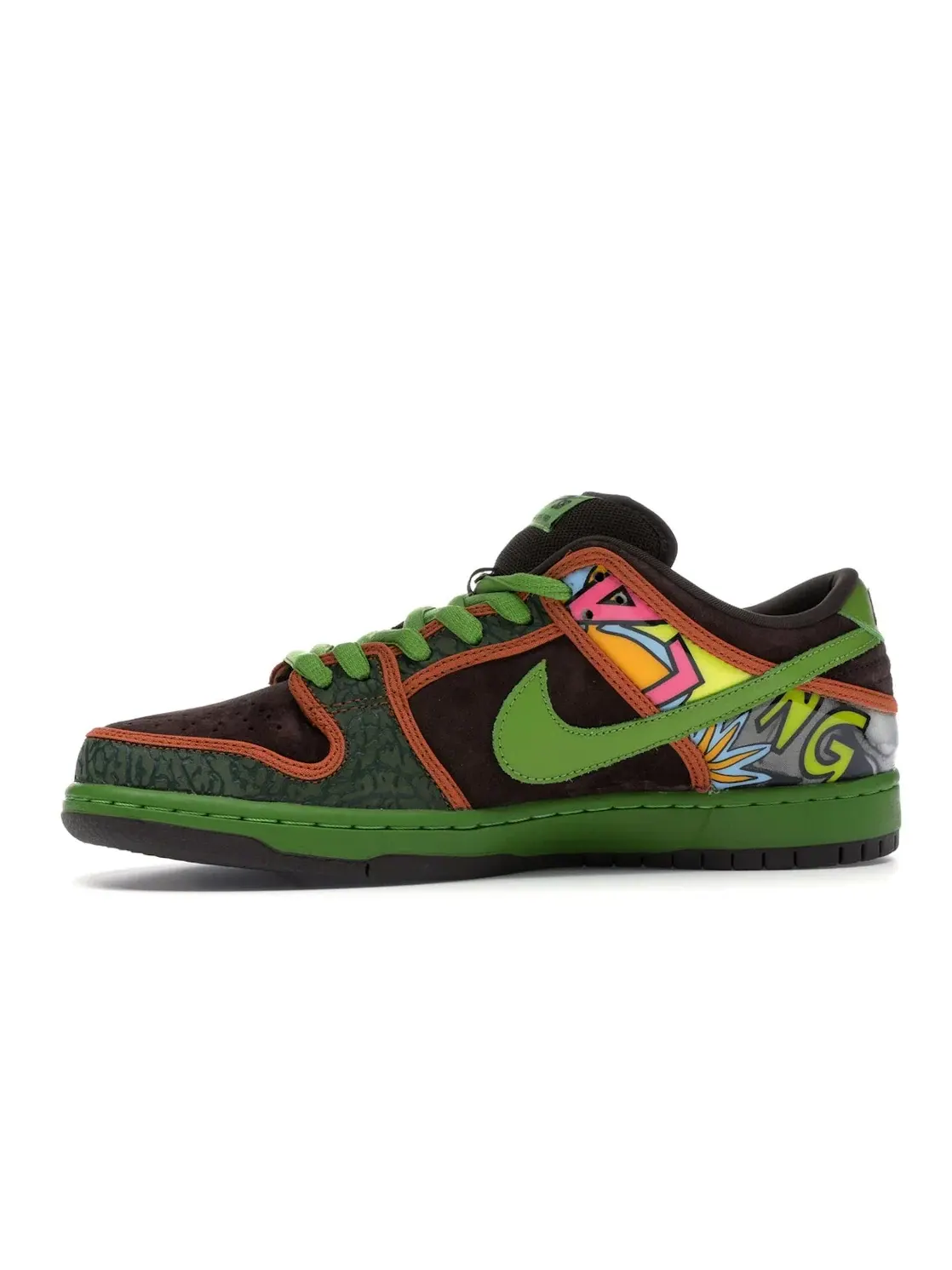 Мужские кроссовки с принтом Nike SB Dunk Low De La Soul (2015) Nike — изображение 3 из 4, коричневый-зеленый