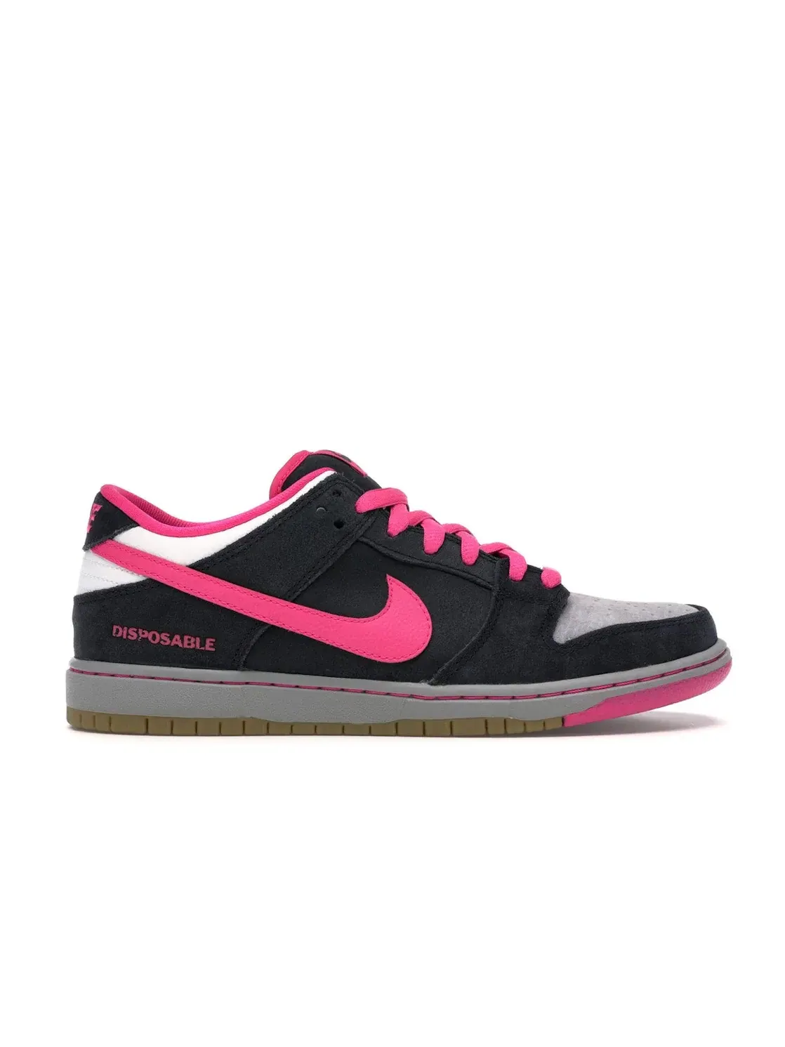Мужские кроссовки с высоким контрастом Nike SB Dunk Low — изображение 1 из 4, черный/розовый-белый
