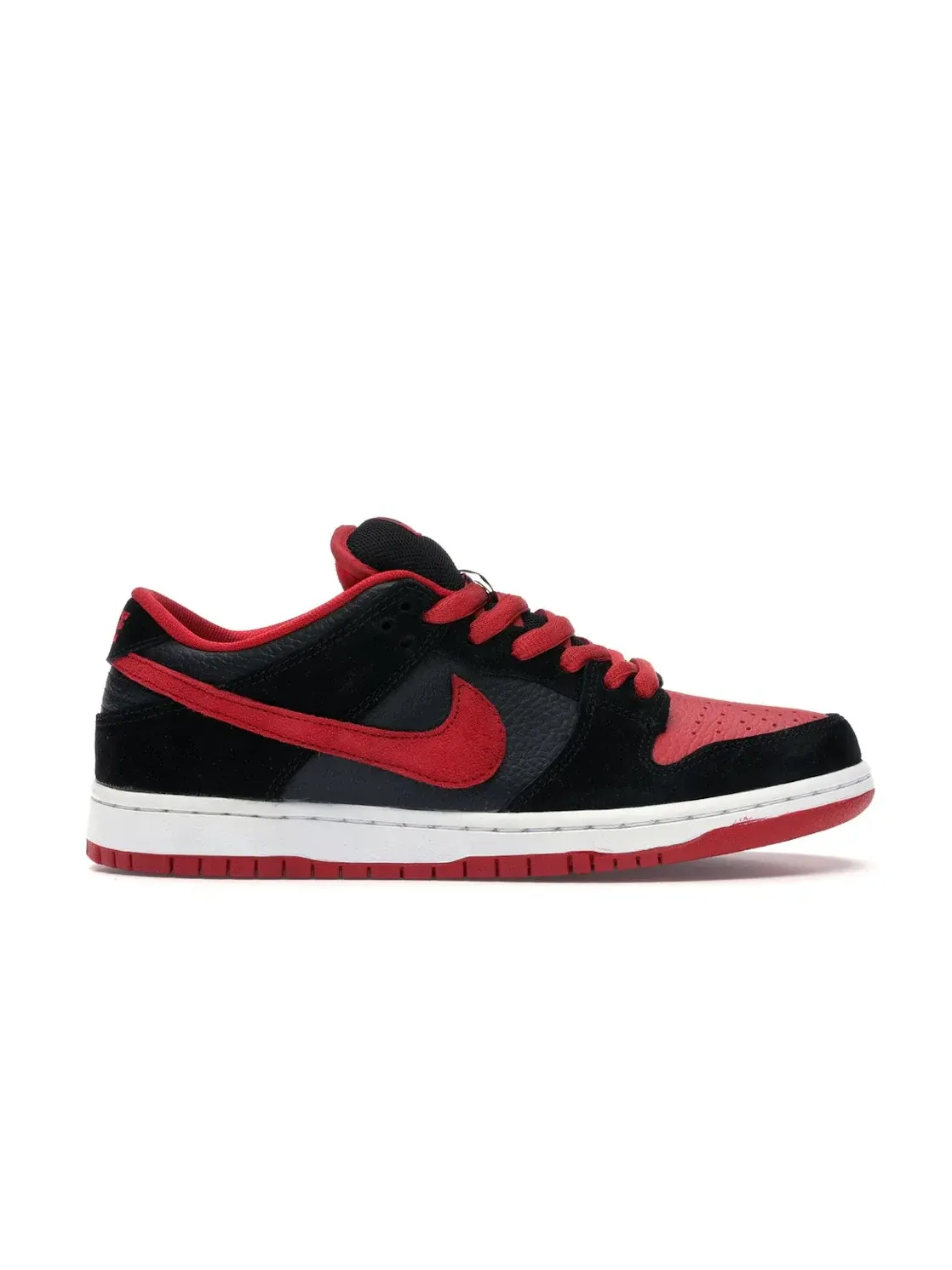 Мужские кроссовки для скейтбординга с замшевыми вставками Nike SB Dunk Low — изображение 1 из 4, черный/красный-черный