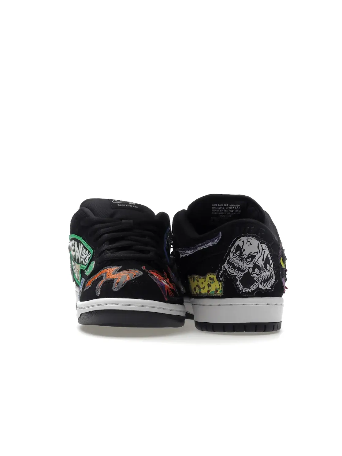 Мужские кроссовки с принтом Neckface Nike SB Dunk Low Pro QS — изображение 4 из 4, черный/белый-мульти