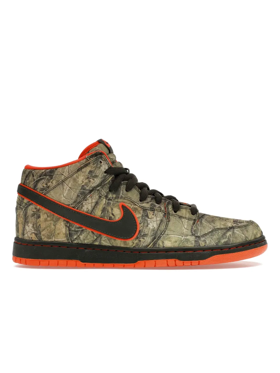 Мужские кроссовки с принтом камуфляж Nike SB Dunk Mid Nike — изображение 1 из 4, темный/темный-оранжевый