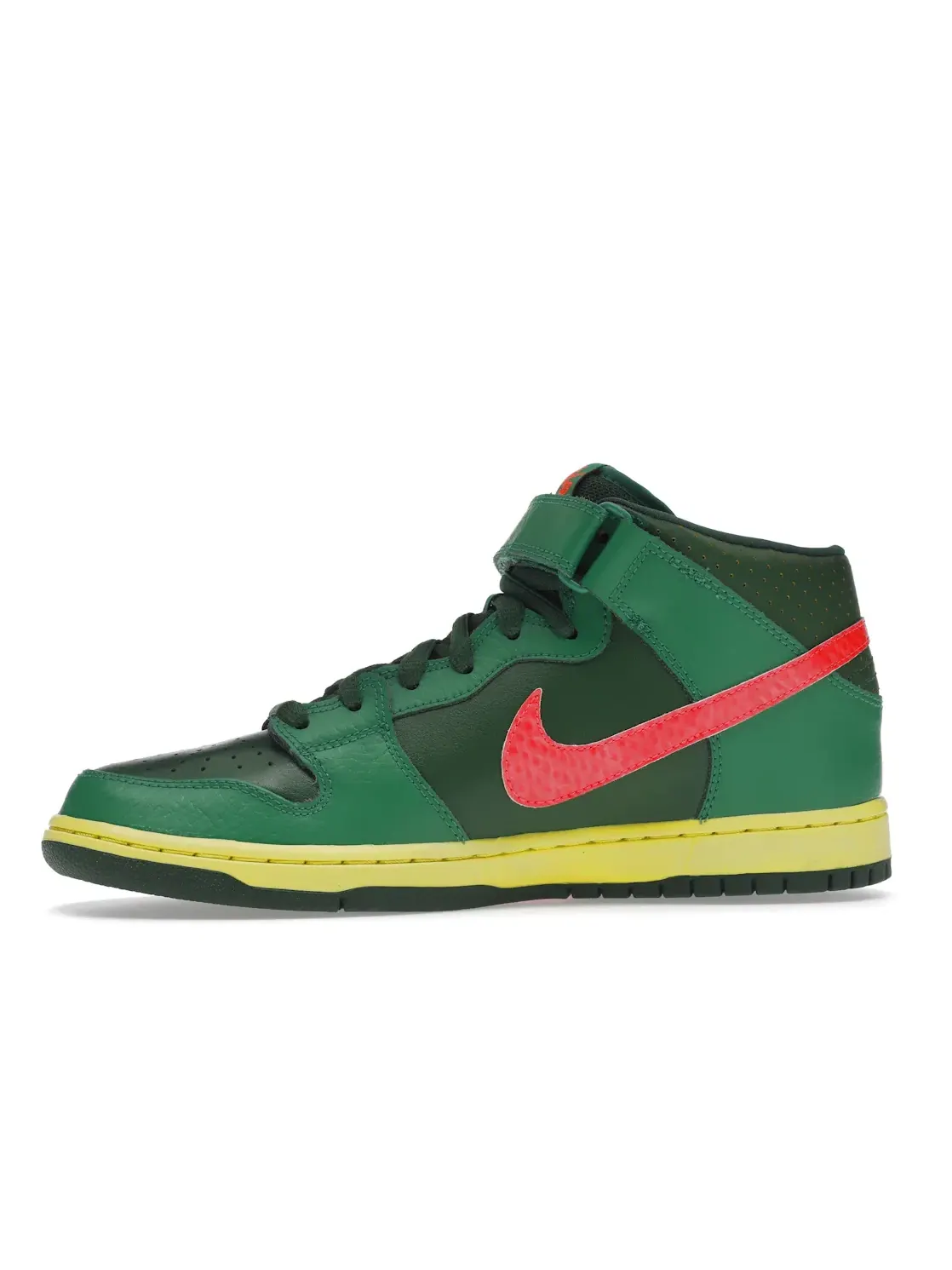 Мужские кроссовки для скейтбординга с принтом Nike SB Dunk Mid Nike — изображение 3 из 4, зеленый