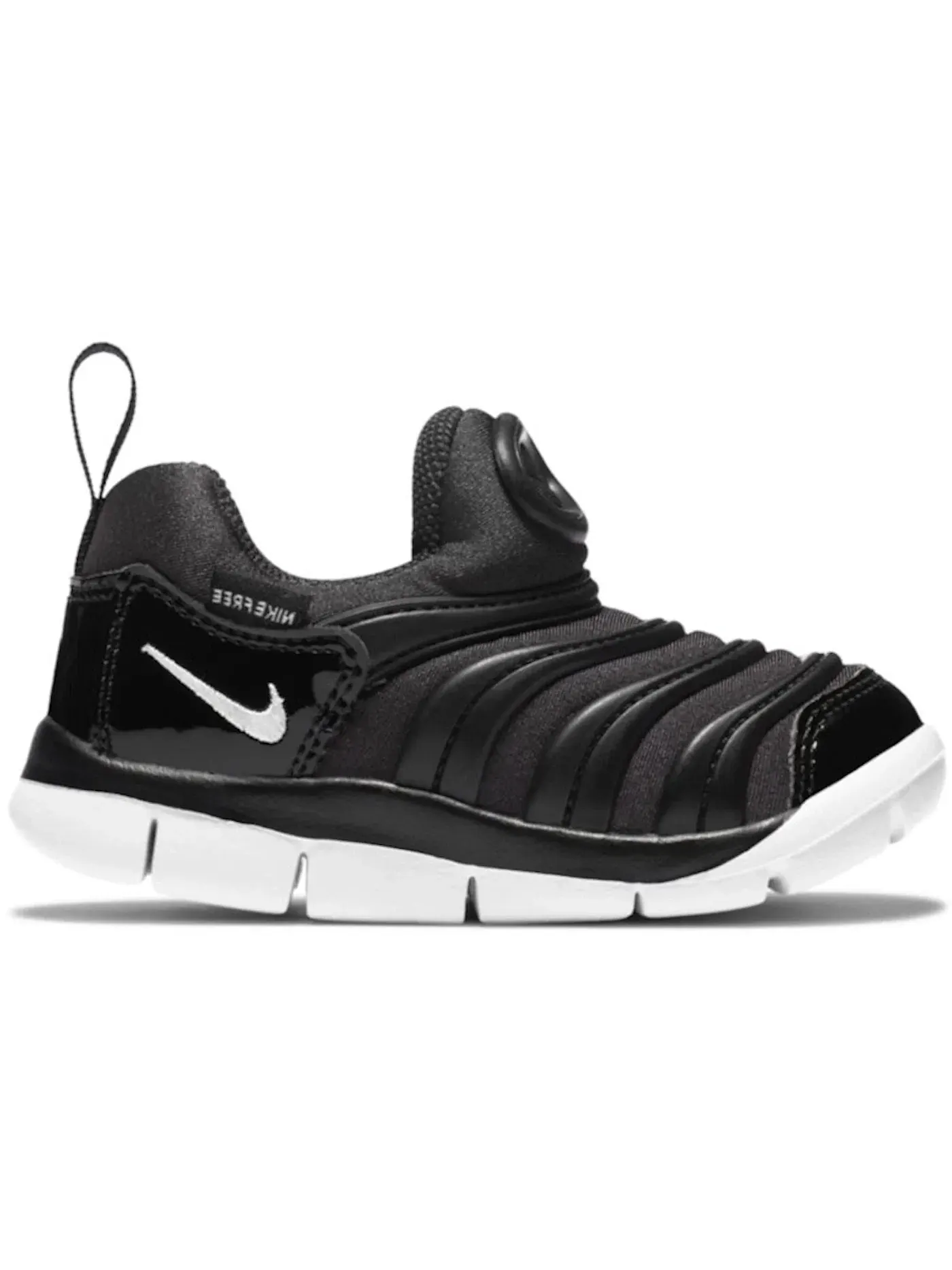 Детские кроссовки с гибкой подошвой Nike Dynamo Free — изображение 1 из 1, белый/черный
