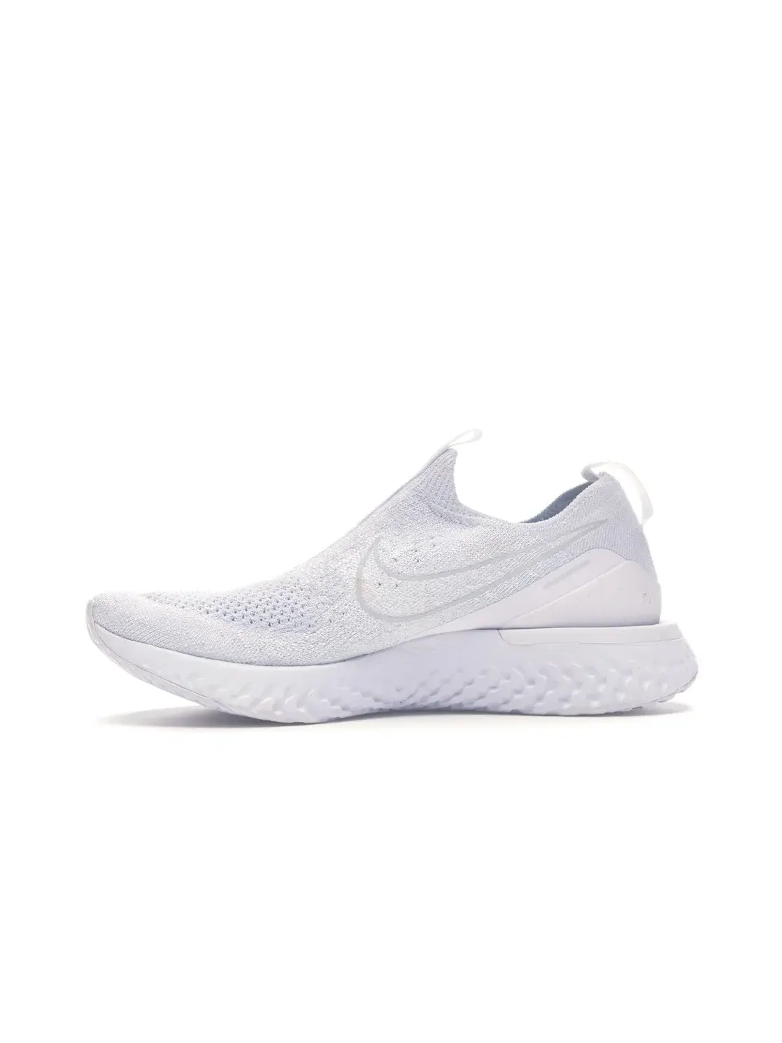 Женские кроссовки без шнурков Nike Epic Phantom React Flyknit — изображение 3 из 4, белый/белый-платиновый