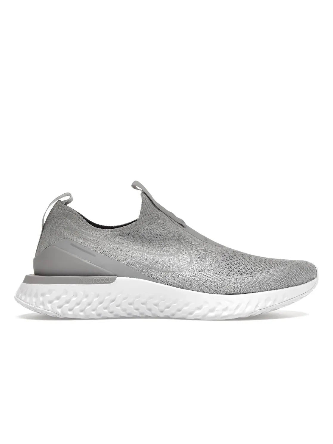 Мужские кроссовки с технологией React Flyknit Nike Epic Phantom React Flyknit — изображение 1 из 4, серый/белый/серый