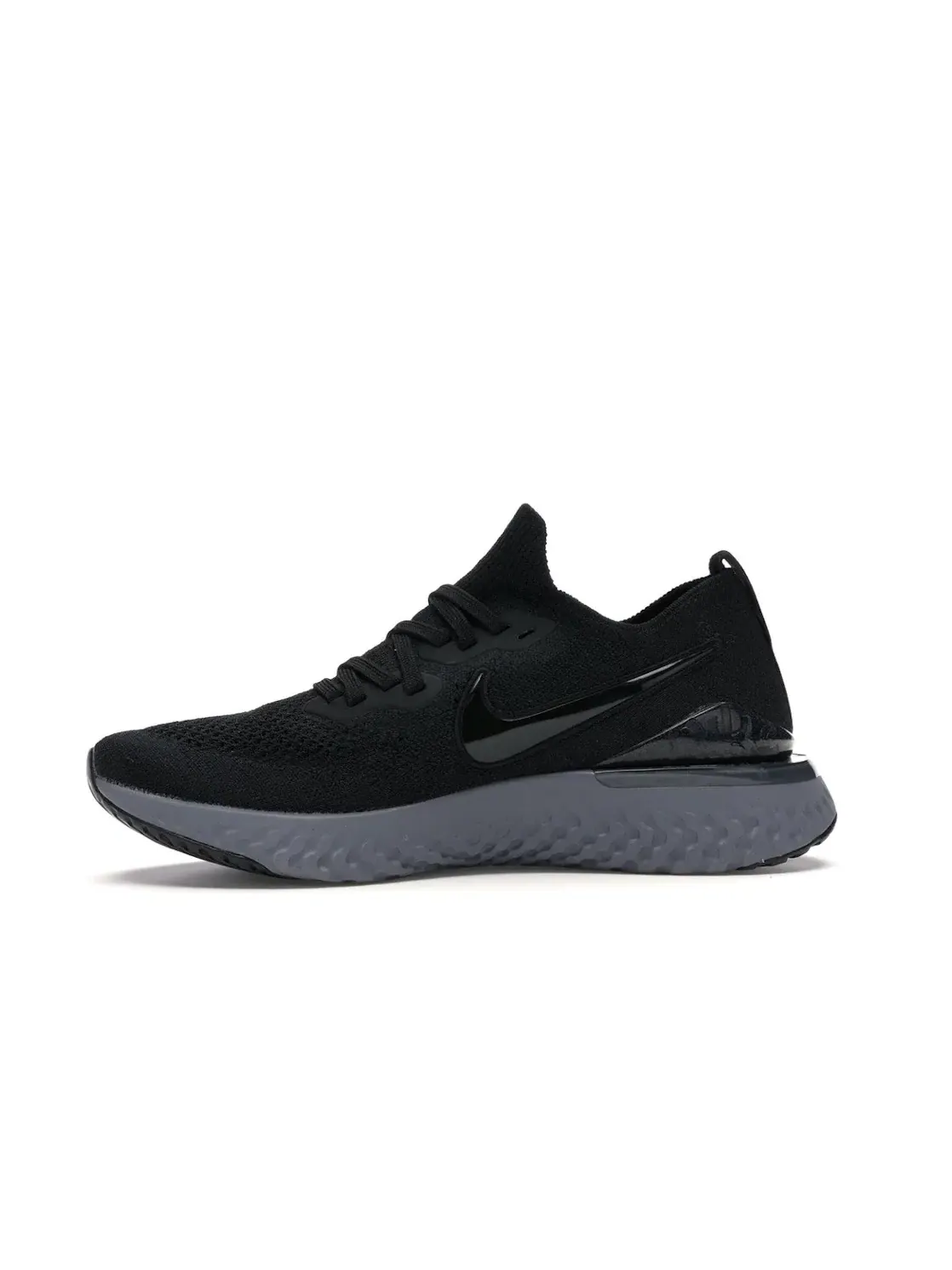 Женские кроссовки для повседневной носки Nike Epic React Flyknit 2 — изображение 3 из 4, черный/черный-белый