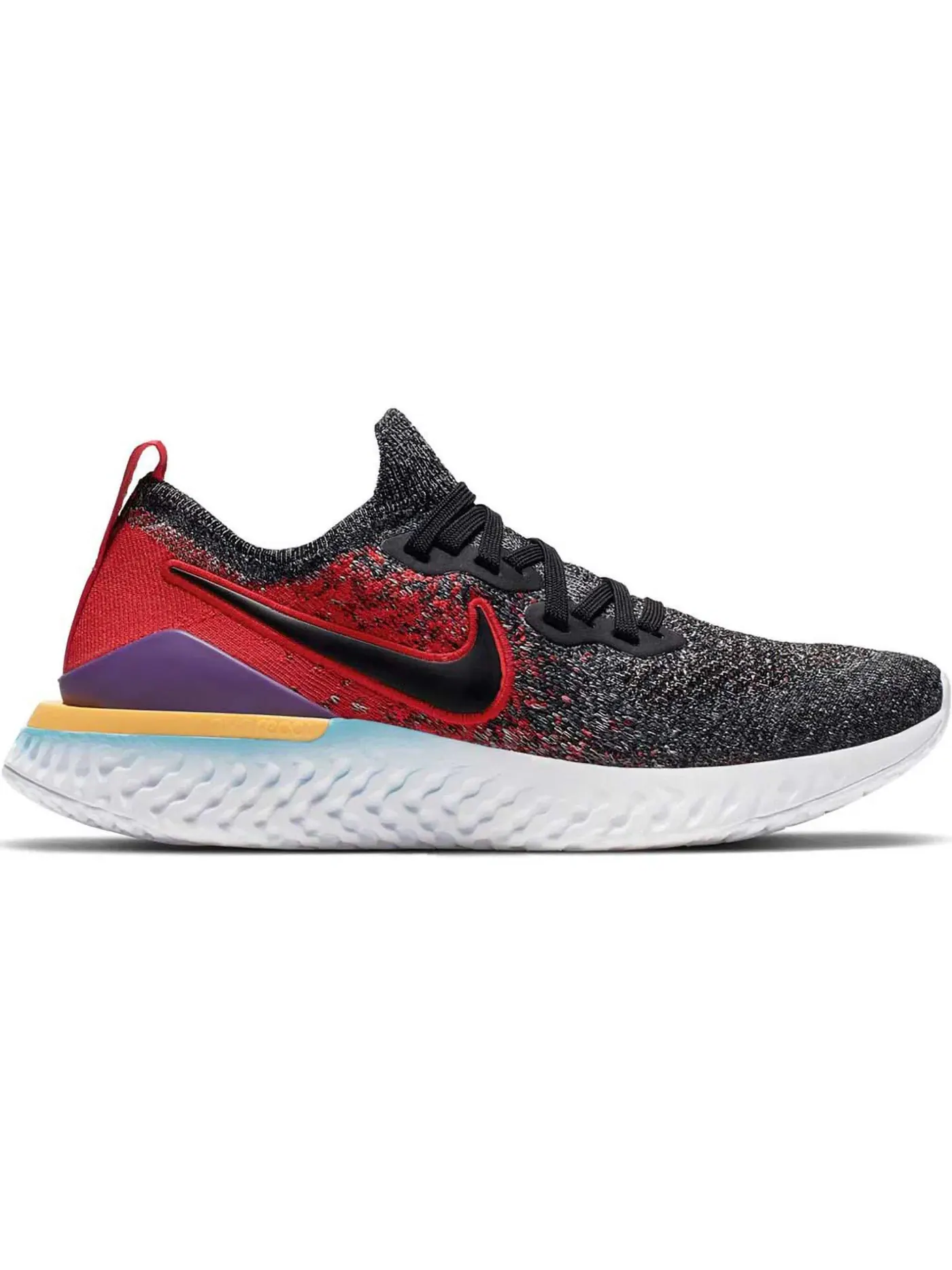 Детские кроссовки для повседневной носки Nike Epic React Flyknit 2 Nike — изображение 1 из 1, черный//красный/черный