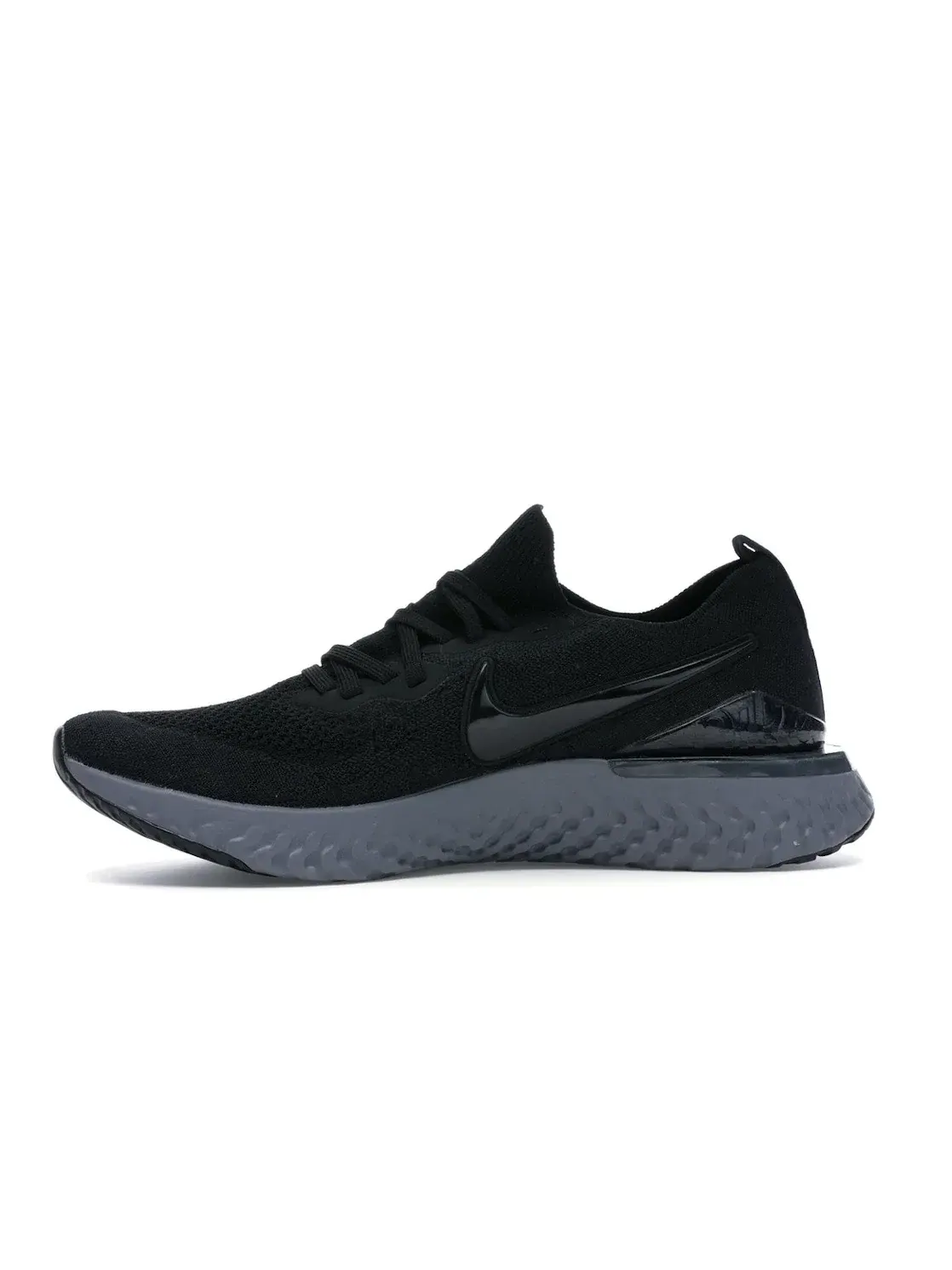 Мужские кроссовки с амортизацией Nike Epic React Flyknit 2 — изображение 3 из 4, черный/черный-белый