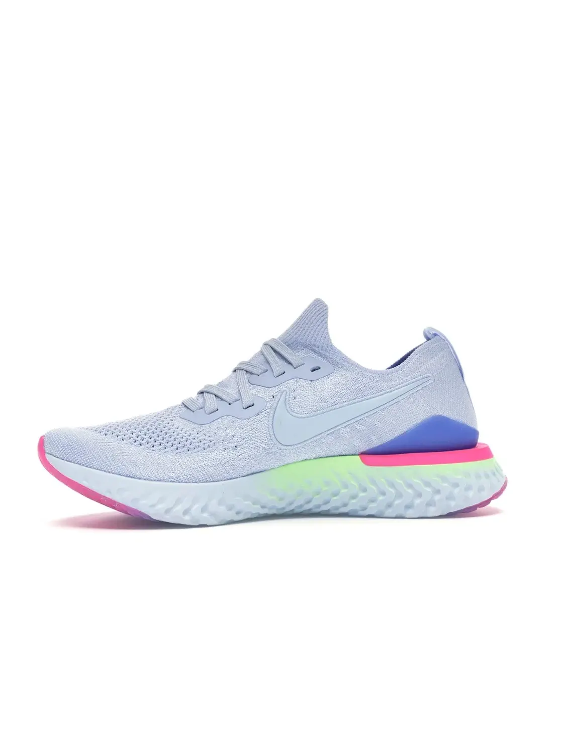 Мужские кроссовки для бега с технологией React Flyknit 2 Nike — изображение 3 из 4, синий розовый