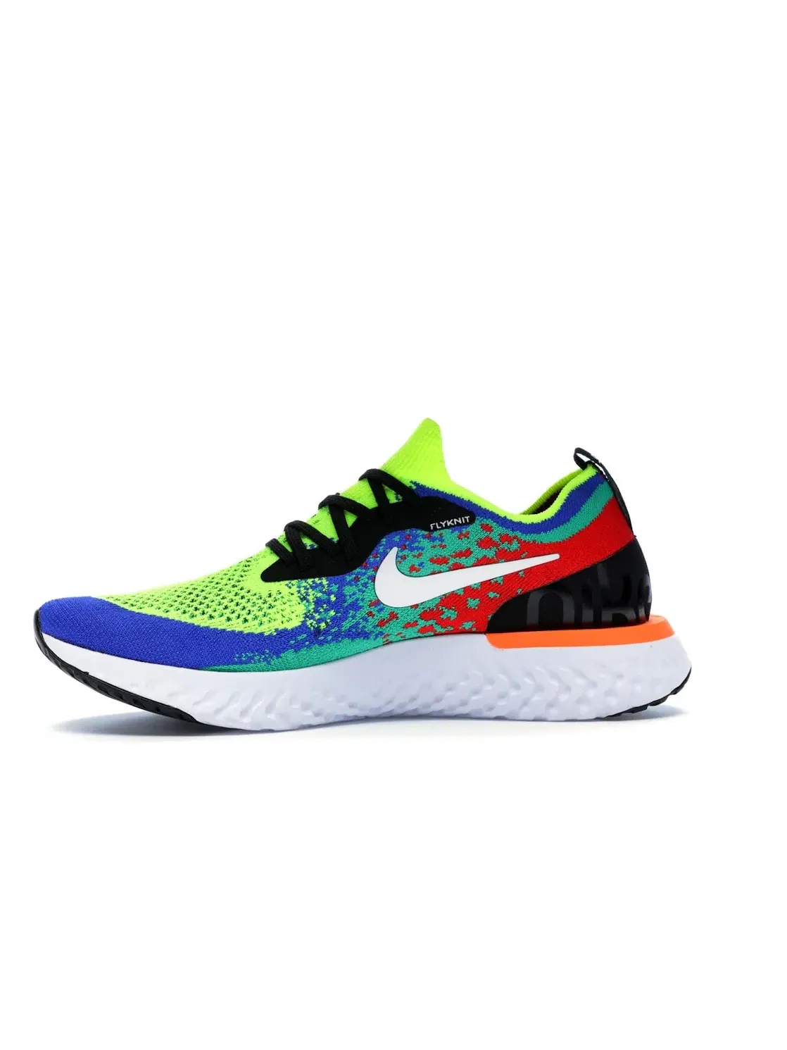 Мужские кроссовки Lifestyle с принтом Nike Epic React Flyknit — изображение 3 из 4, белый-синий-прозрачный